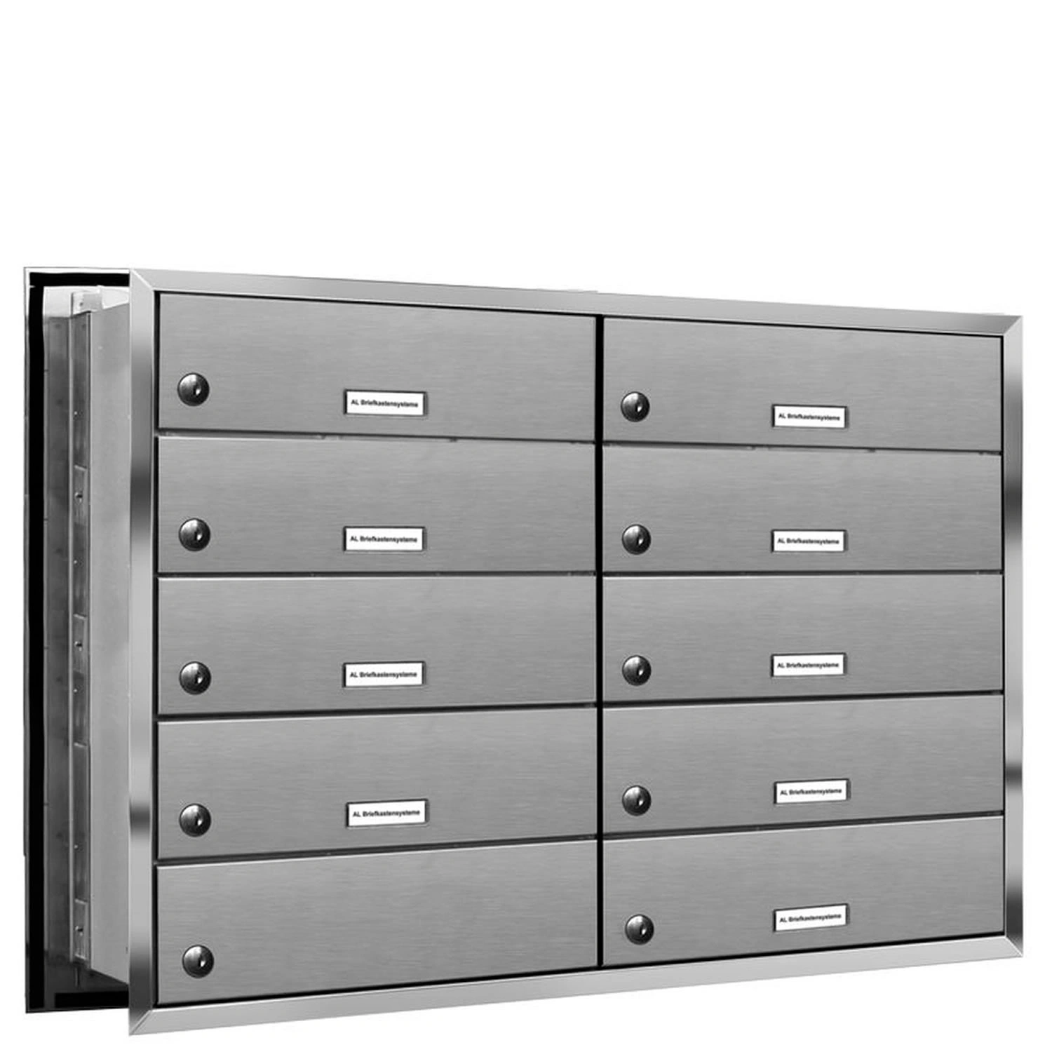 Briefkasten, Parteien: 9, Mauerdurchwurf, BxHxT: 76,8 x 57,5 x 48,0 cm