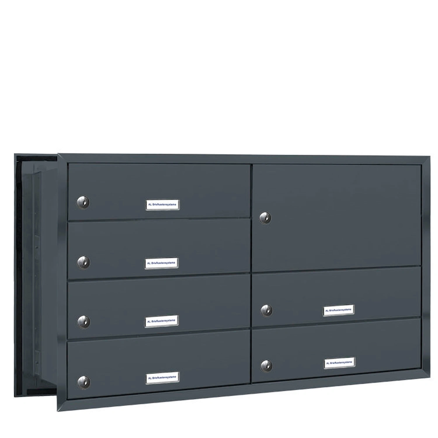 Briefkasten, Parteien: 6, Mauerdurchwurf, BxHxT: 76,8 x 46 x 48,0 cm