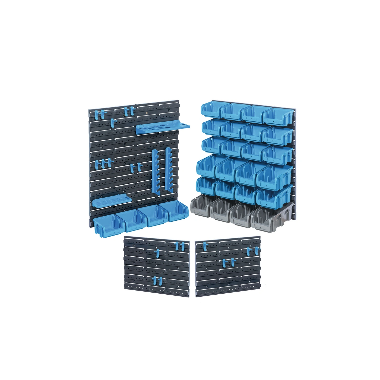 Endloswand, StorePlus Set P 55 Kunststoff, schwarz, blau, grau