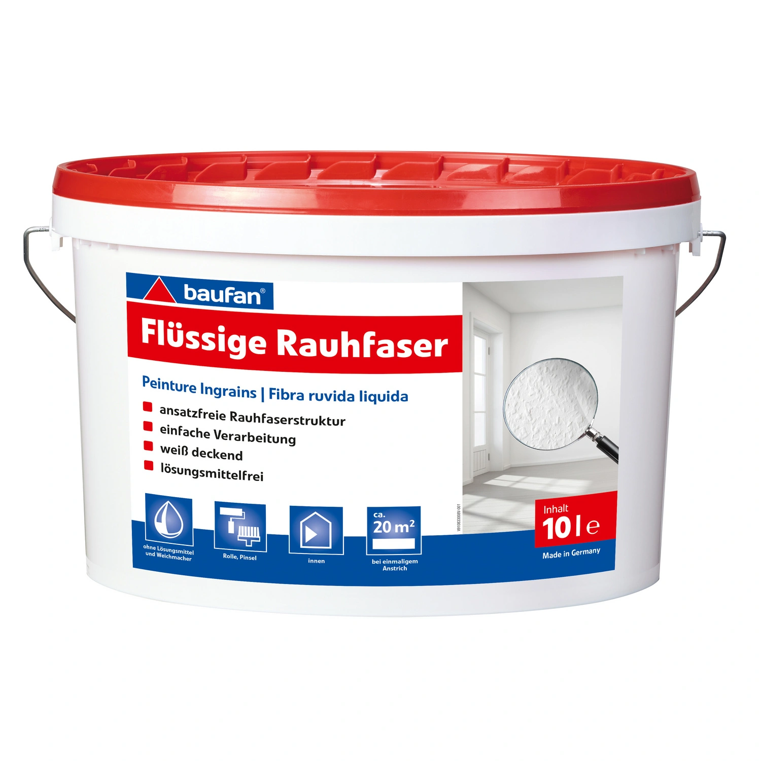 Strukturfarbe »baufan«, 10 Liter, weiß