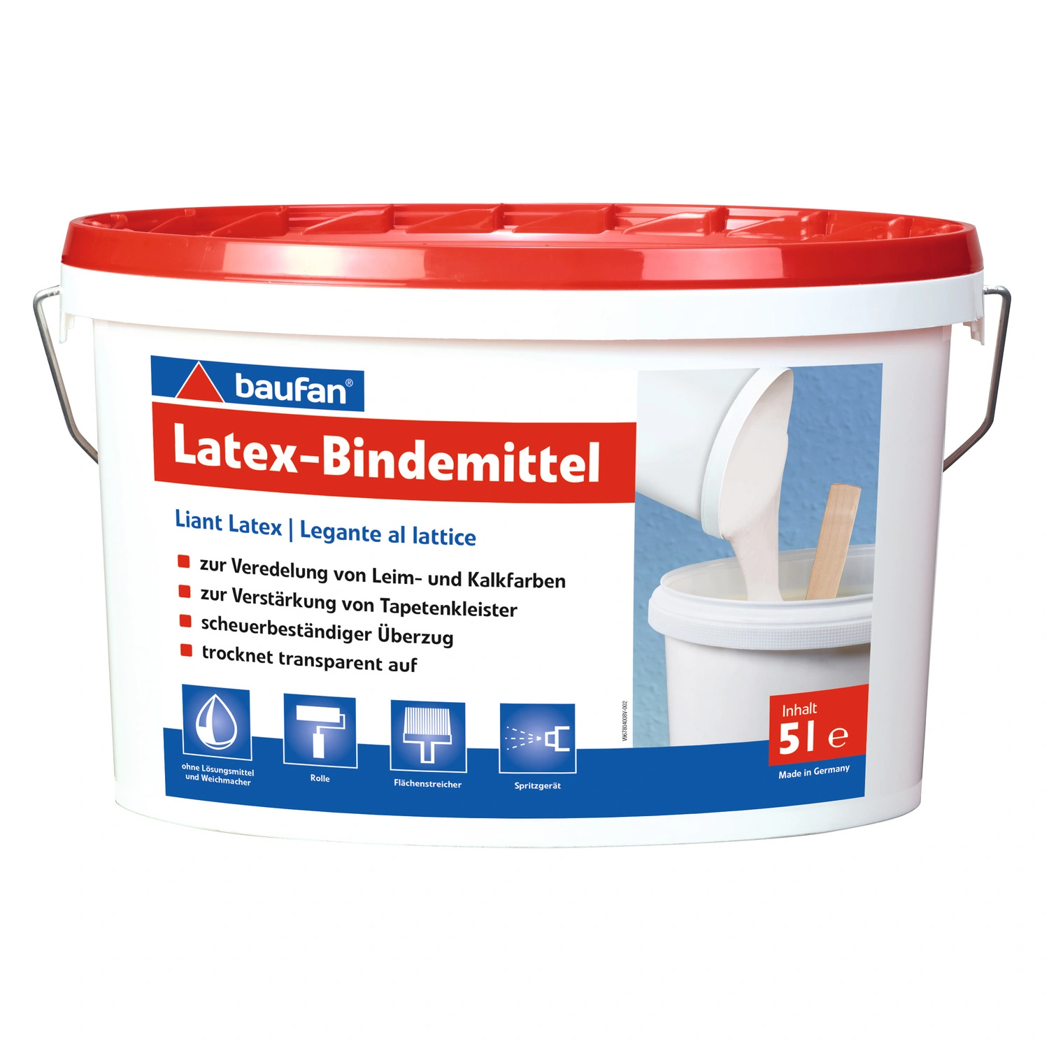 Bindemittel »baufan«, Latex, 5 Liter