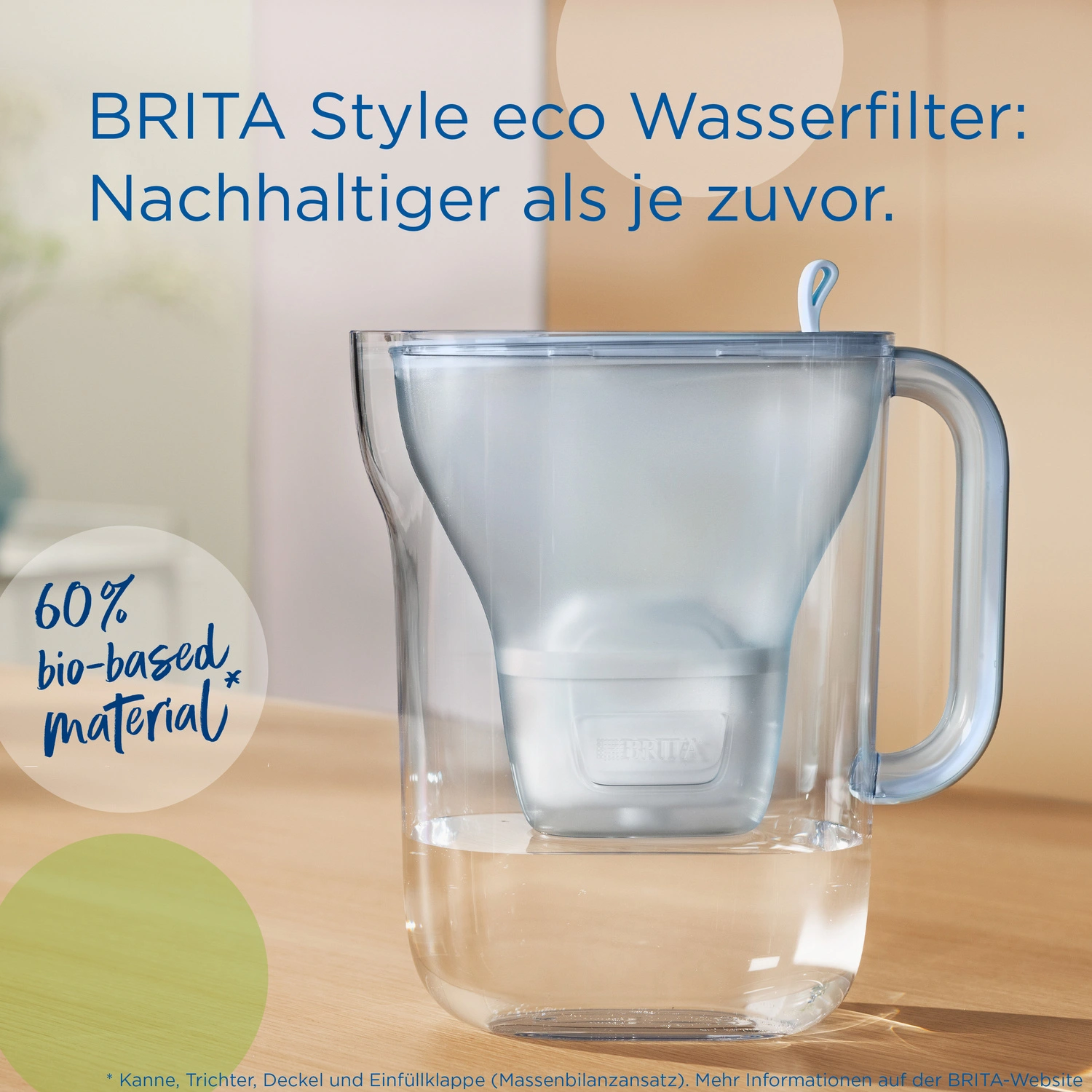 Wasserfilterkanne »Style eco«, 2,4 L, gletscherblau
