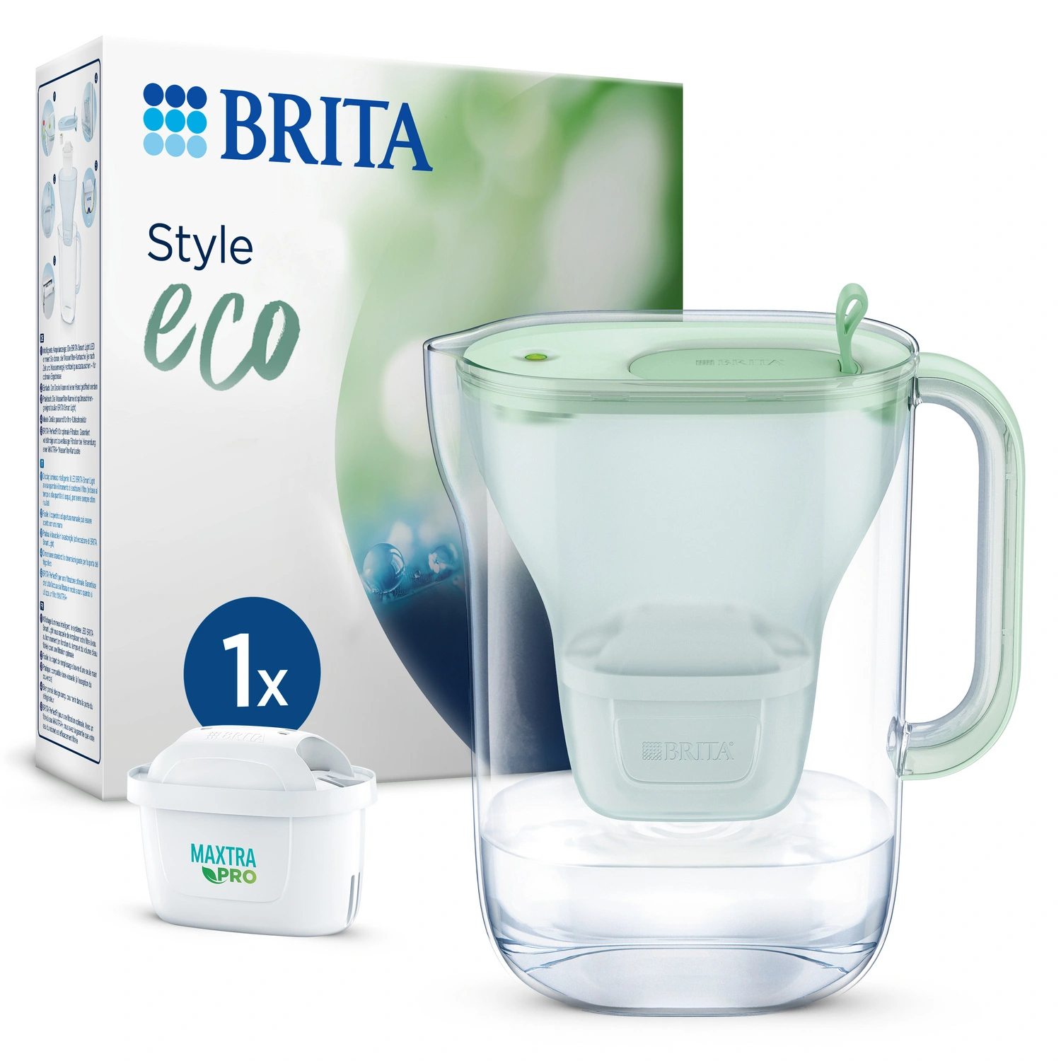 Wasserfilterkanne »Style eco«, 2,4 L, hellgrün