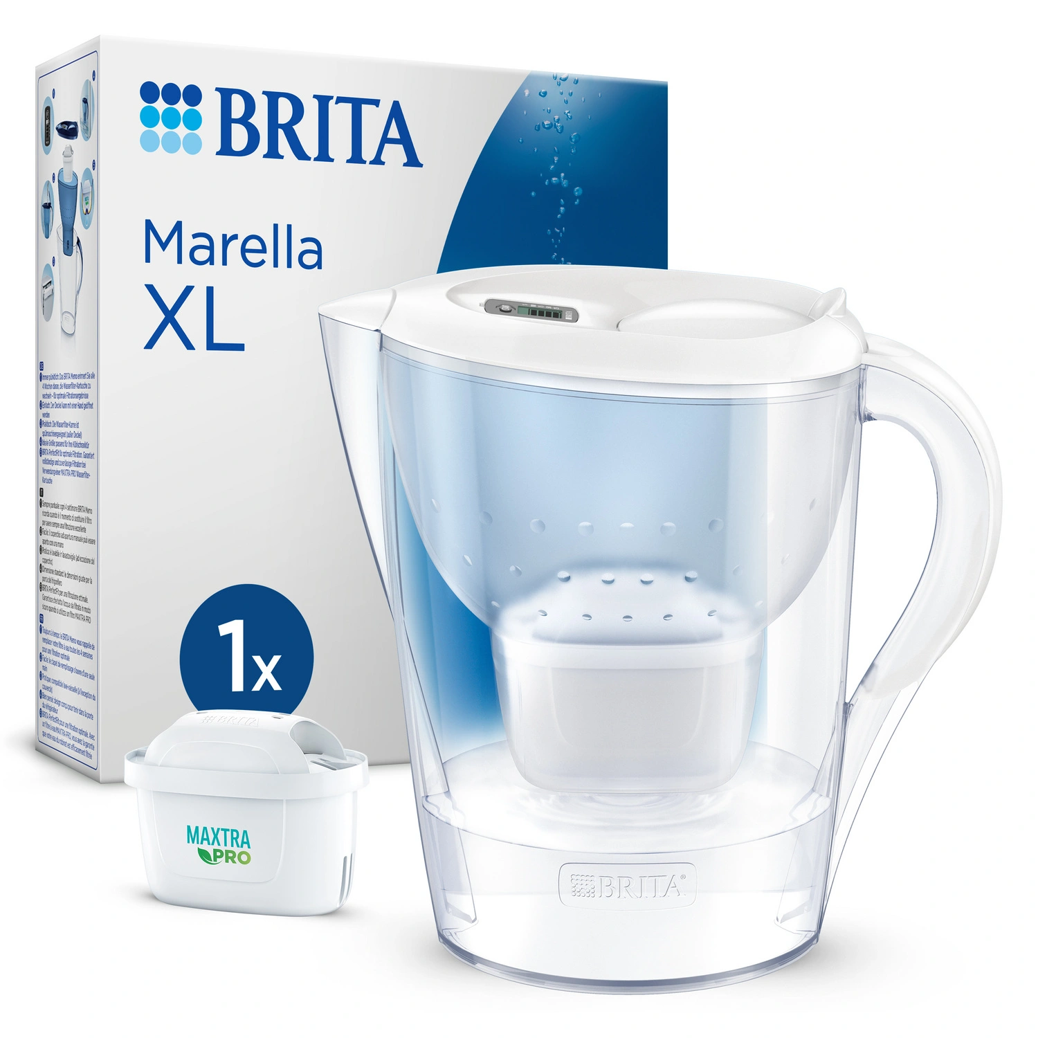Wasserfilterkanne »Marella XL«, 3,5 L, weiß