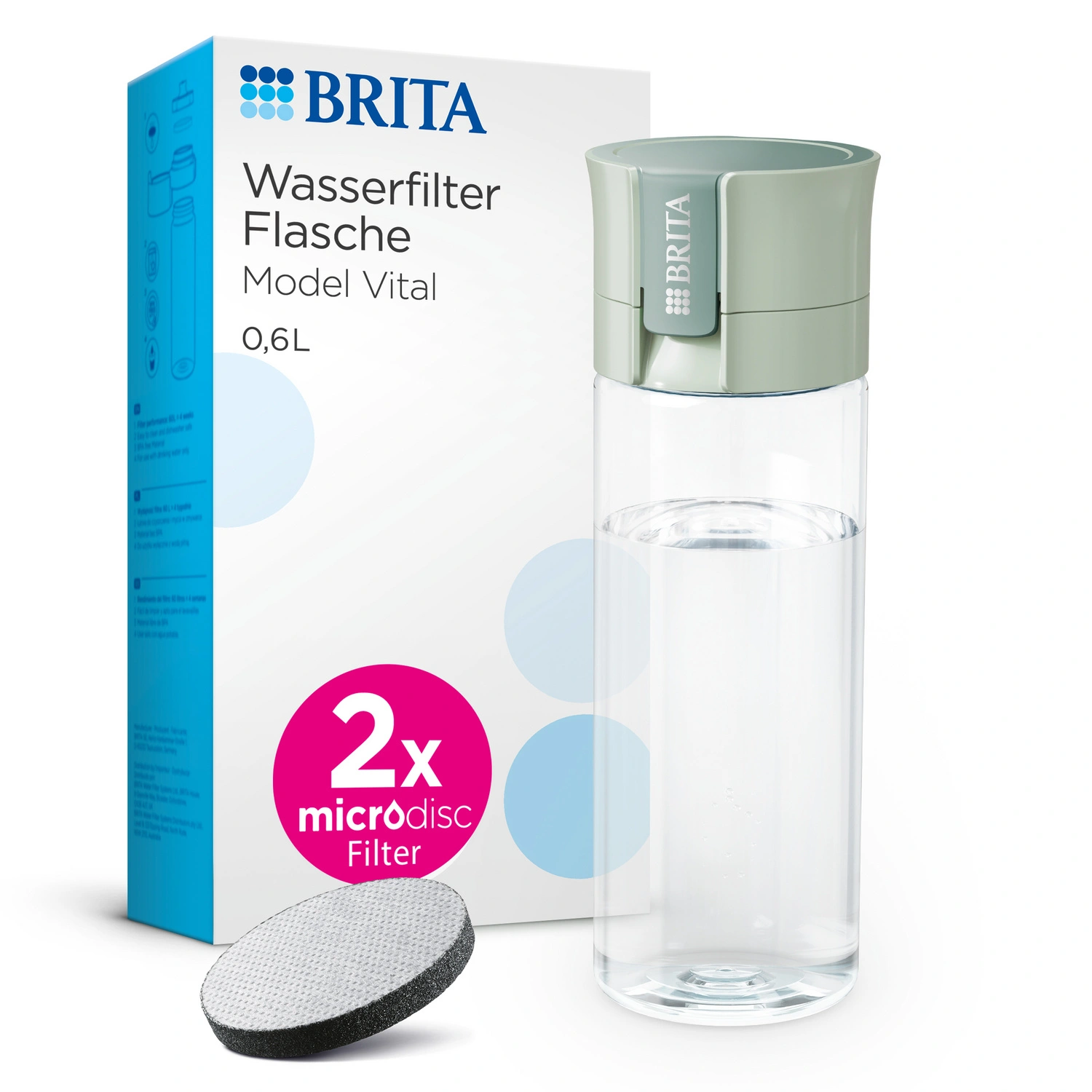 Wasserflasche »Vital«, 0,6 L, hellgrün