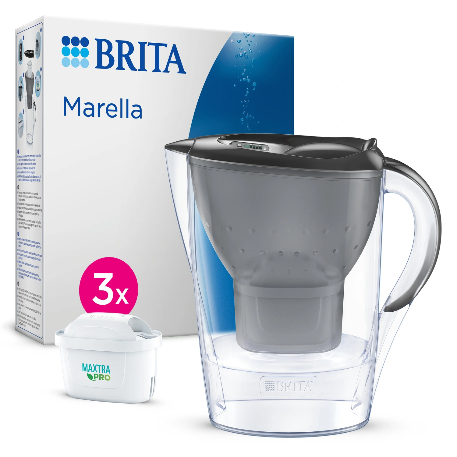 Wasserfilterkanne »Marella«, grau