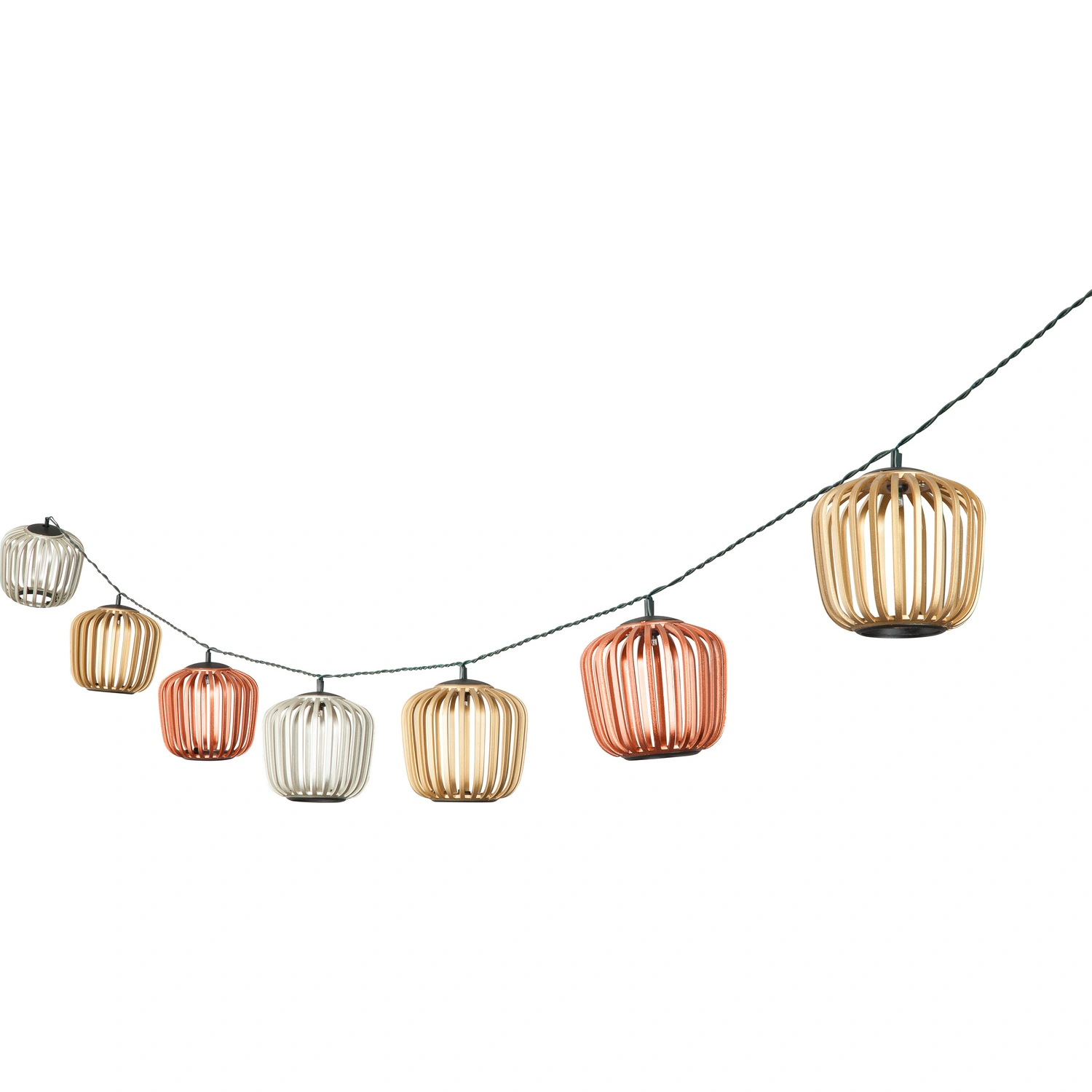 Solarlichterkette »Gudula«, LED-Lampenschirme, 3-farbig, 2100 K