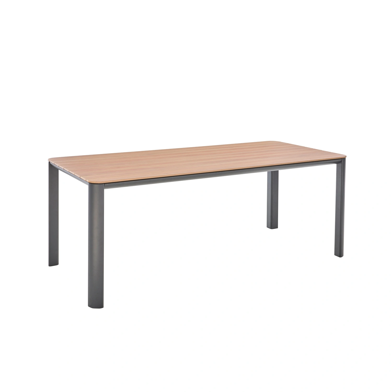 Tisch, »Baracoa«, Alu-Lamellen Holzoptik, LxBxH: 200x90x75 cm, anthrazit