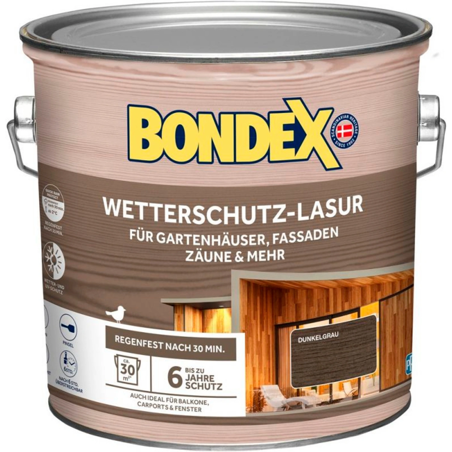Aussenlasur, Dunkelgrau 2,5 Liter