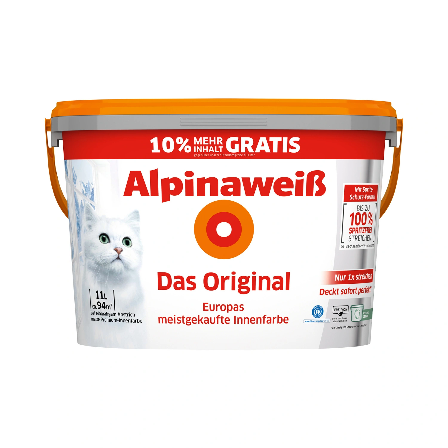 Innenfarbe »Alpinaweiss Das Original«, weiß, matt, 11 l