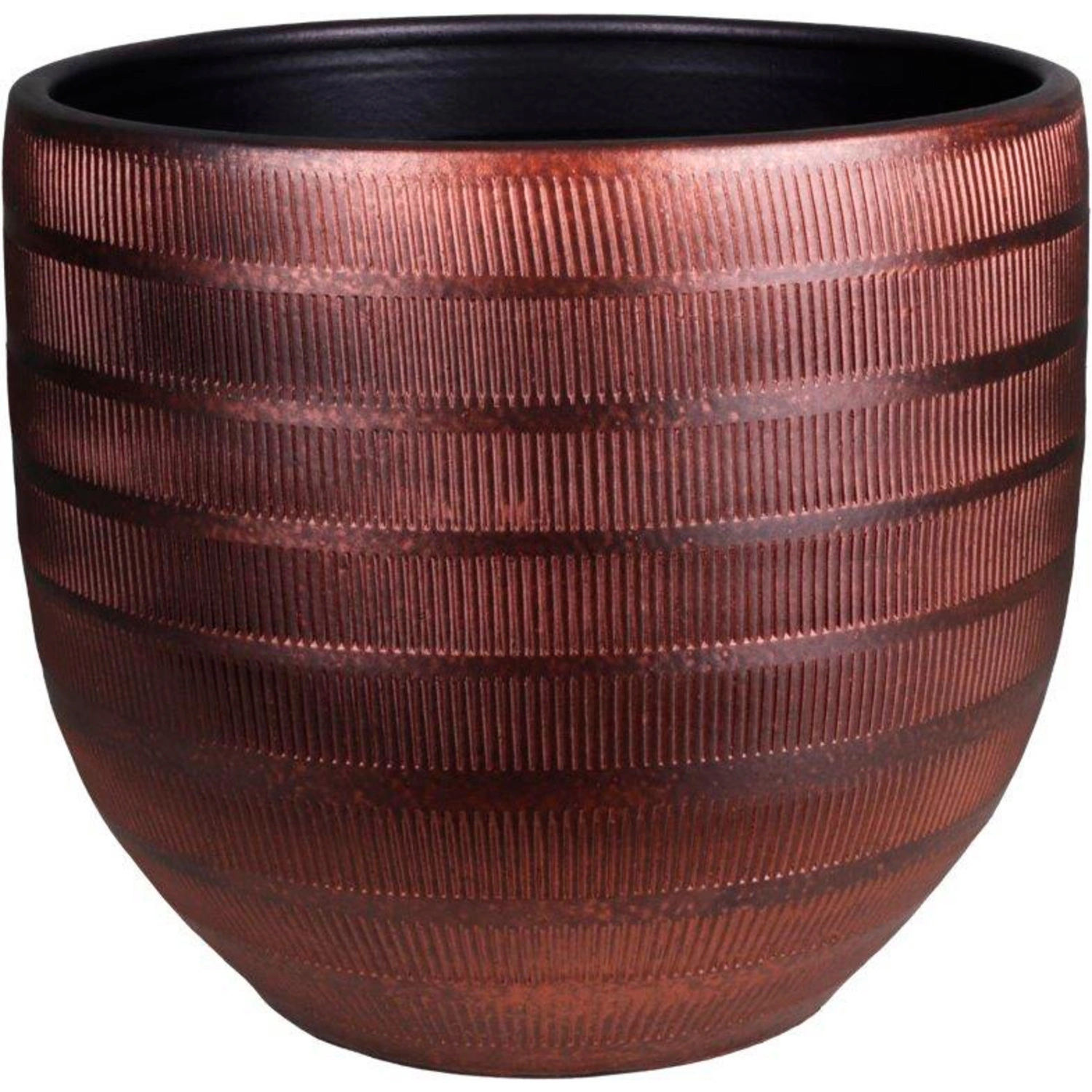 Blumentopf, Keramik, Ø 14 cm, kupferfarben