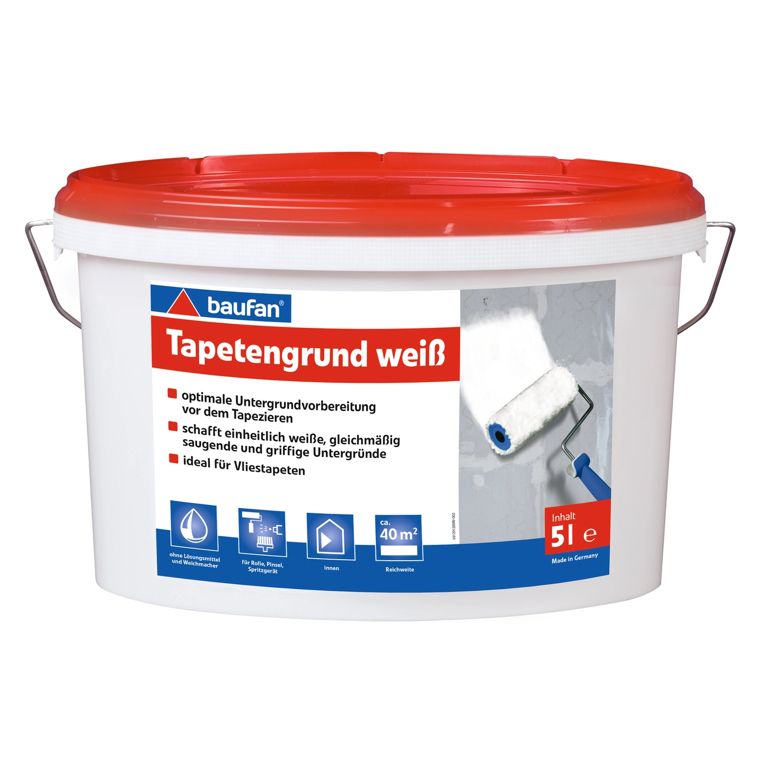 Farbe, lösemittelfrei, 5 l, weiß