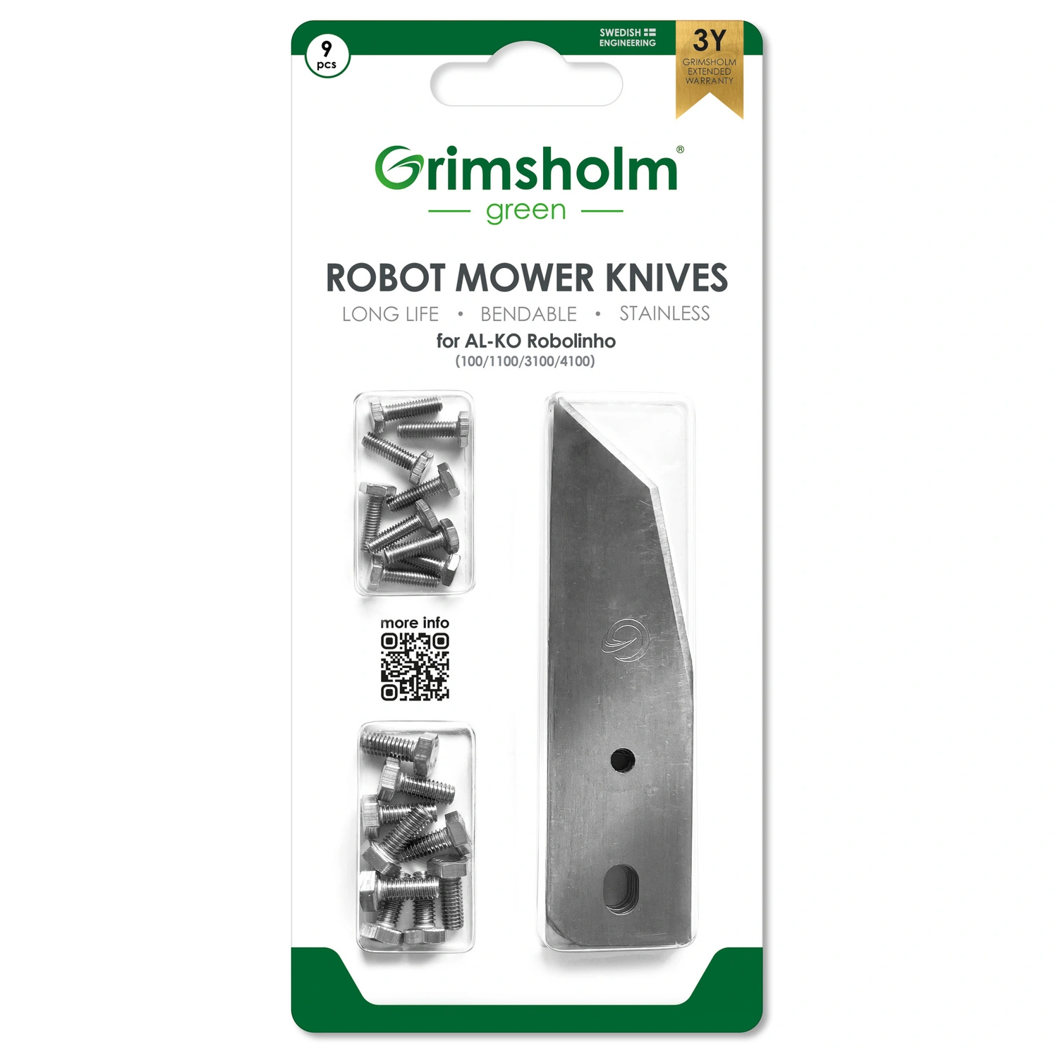 Ersatzmesser, 9 Stück, stahl, silberfarben