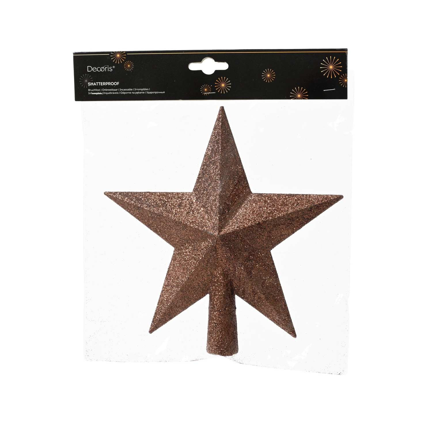 Christbaumspitze, L4.20-W19-H19 cm espressobraun