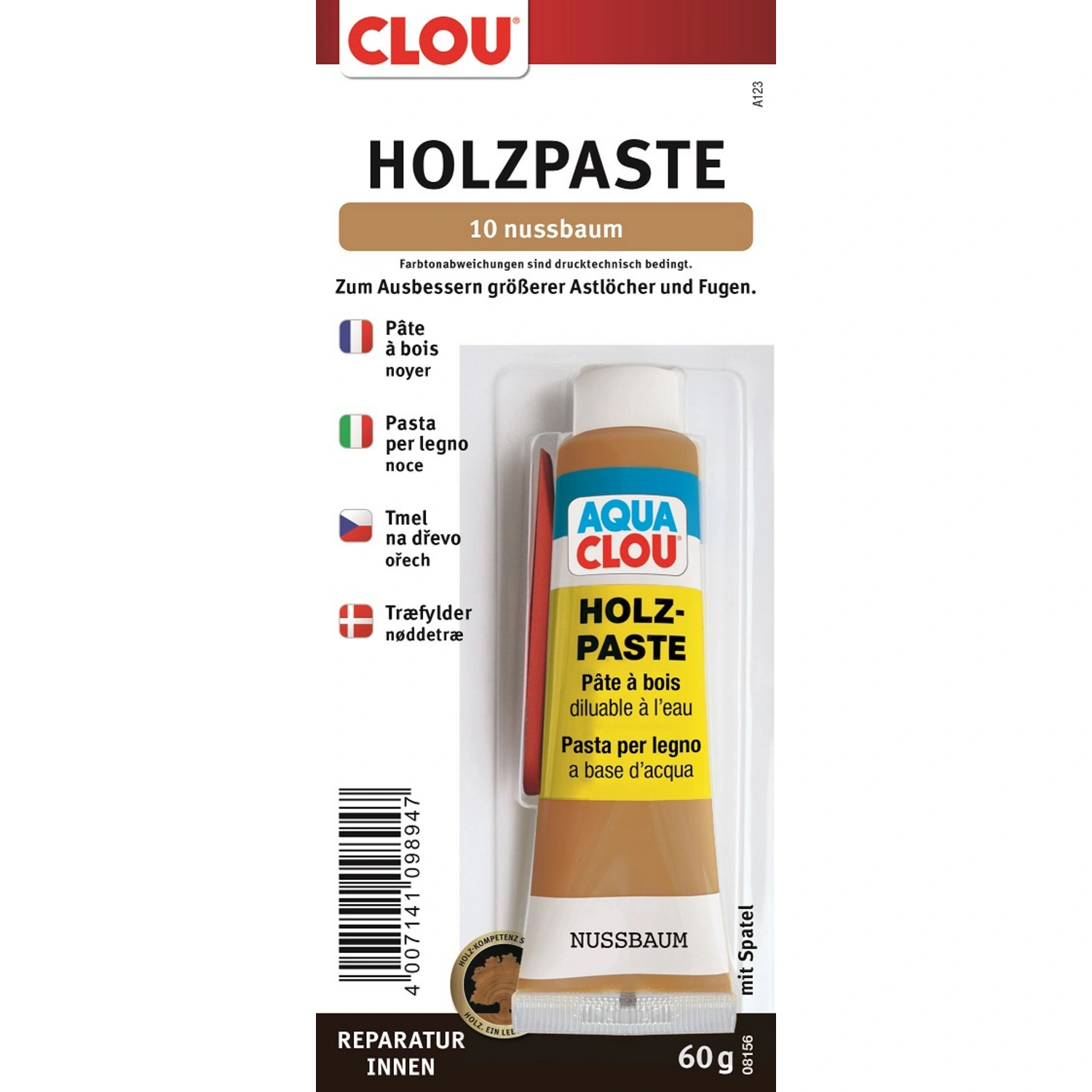 Reparatur-Spachtel, 60 g, nussbaum