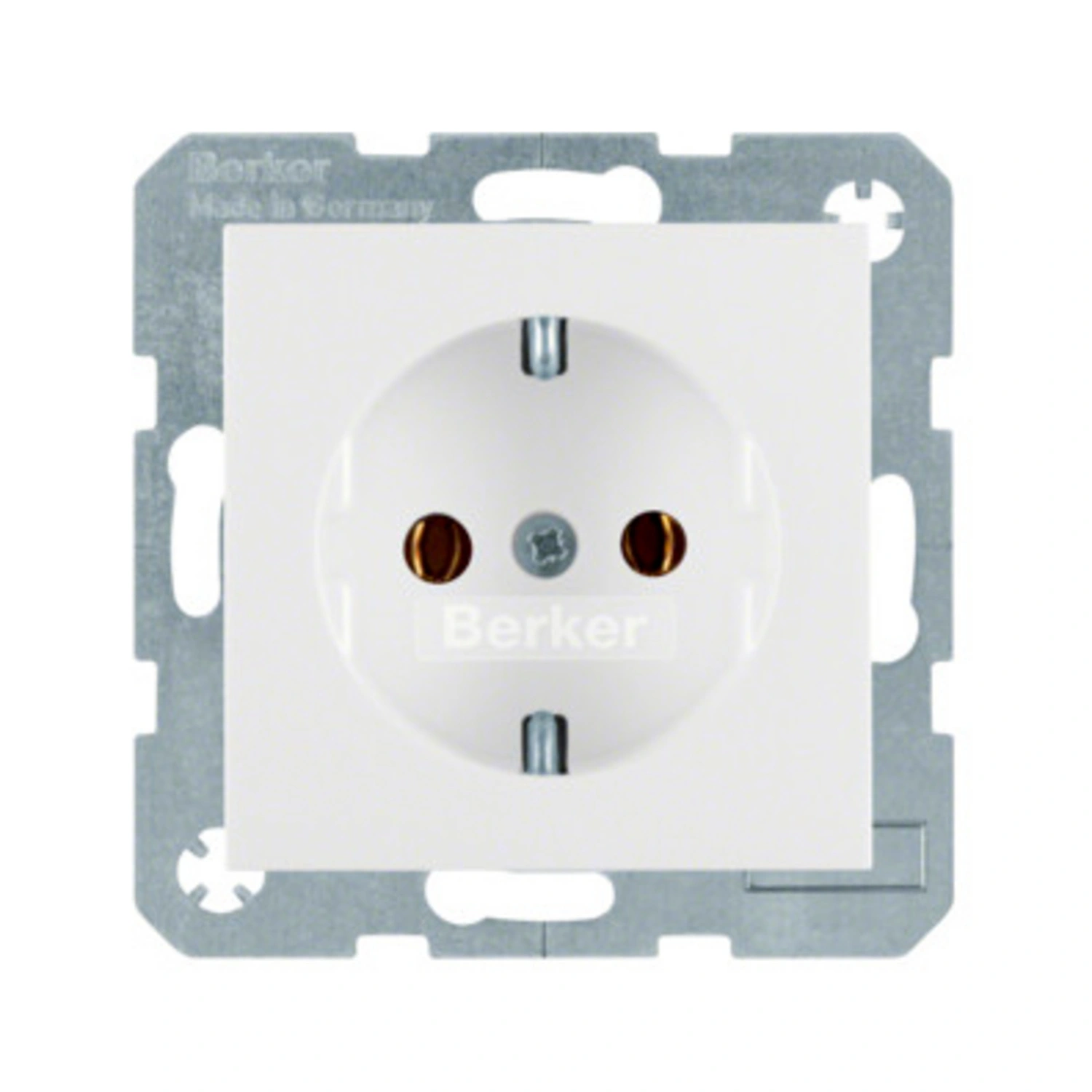 Schuko-Steckdose, LxBxH: 7x7x3,2 cm, alpinweiß