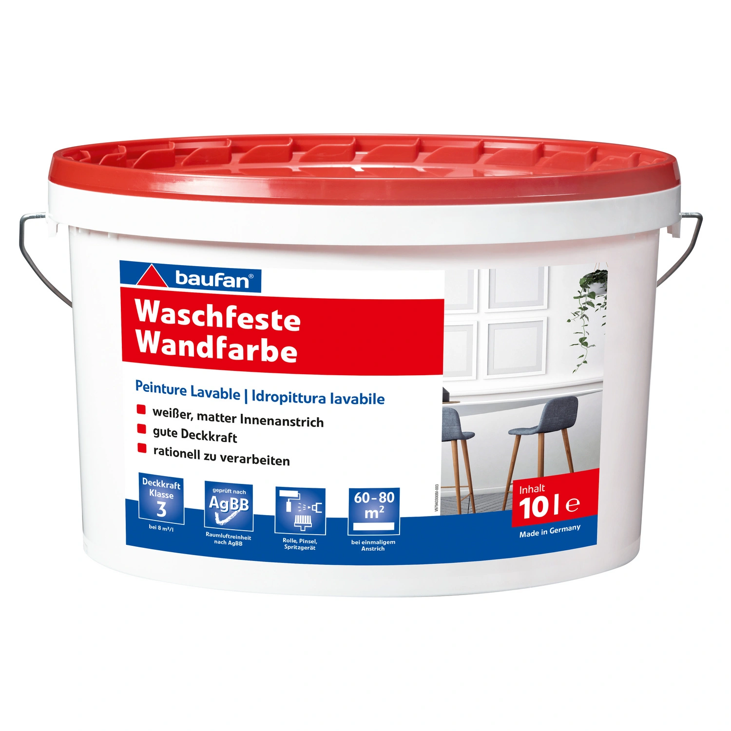 Farbe, matt, 10 l, sehr hoch deckend