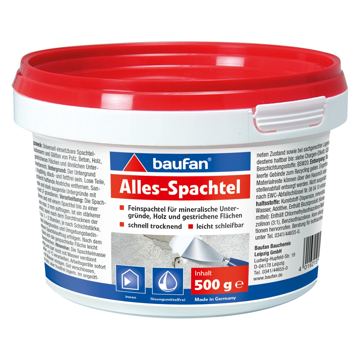 Spachtelmasse, Beton, 500 g
