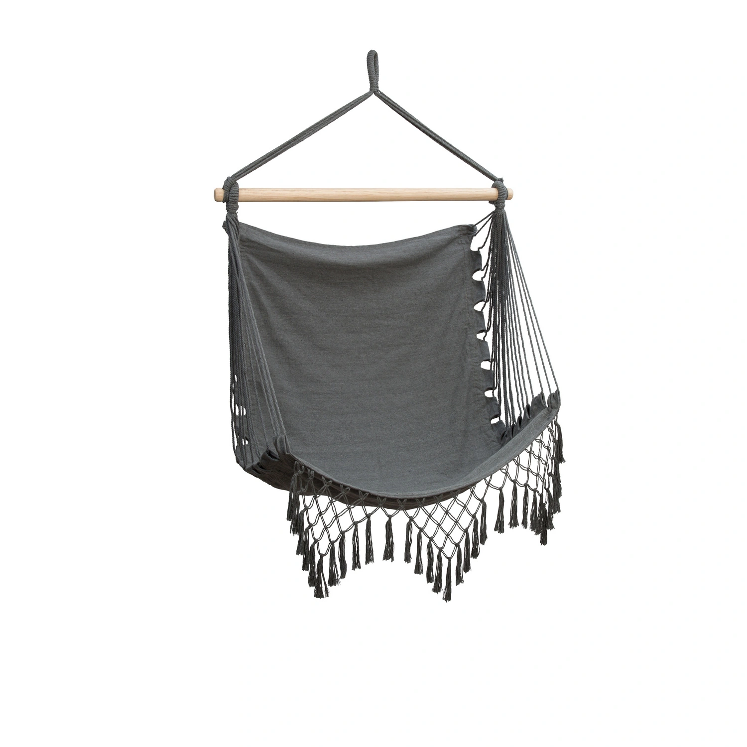 Hängesitz, Baumwolle/Polyester, LxB: 160×100 cm, grau