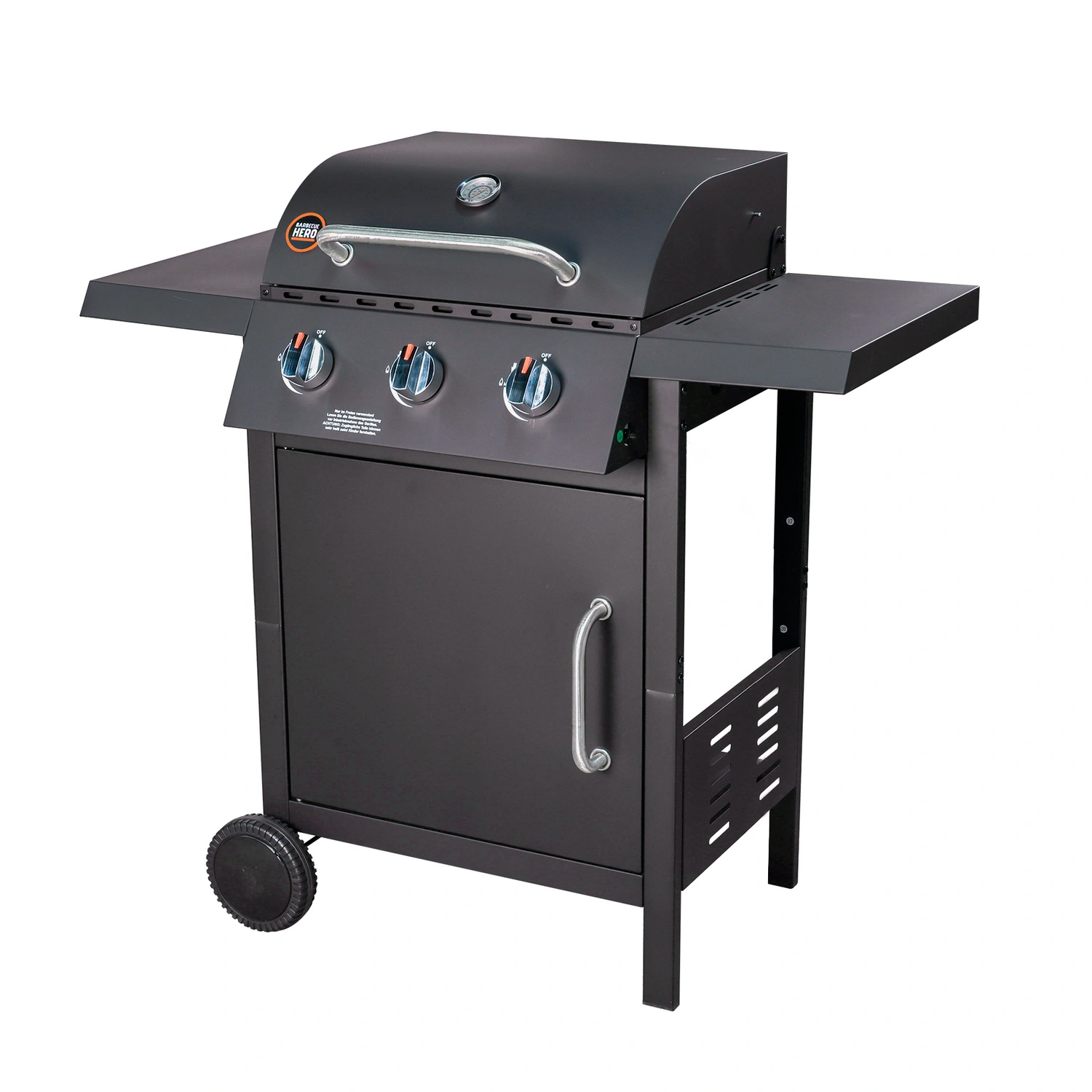 Gasgrill »3-Brenner«, verchromt, 37x45cm, 9kW