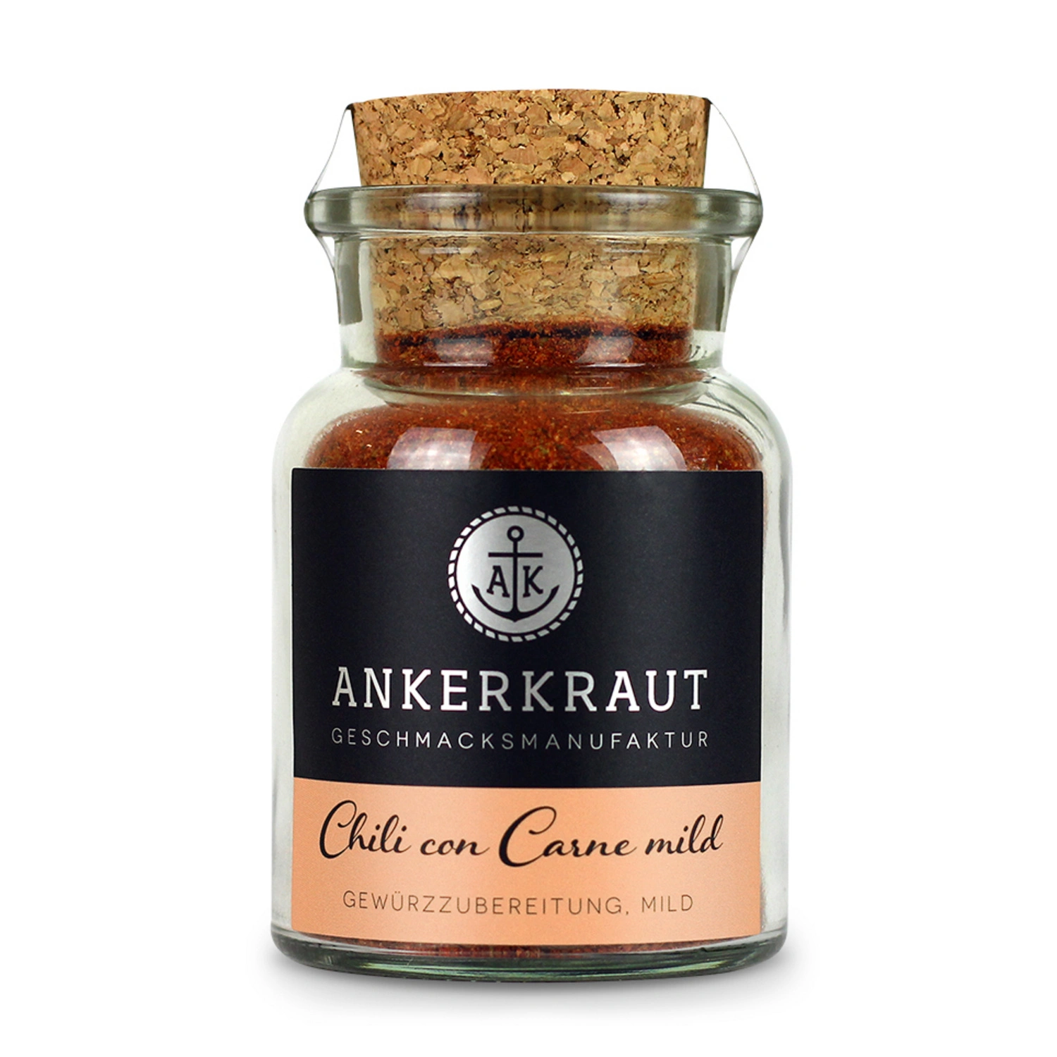 Gewürzkräutermischung, Chili con Carne mild 80g Korkenglas