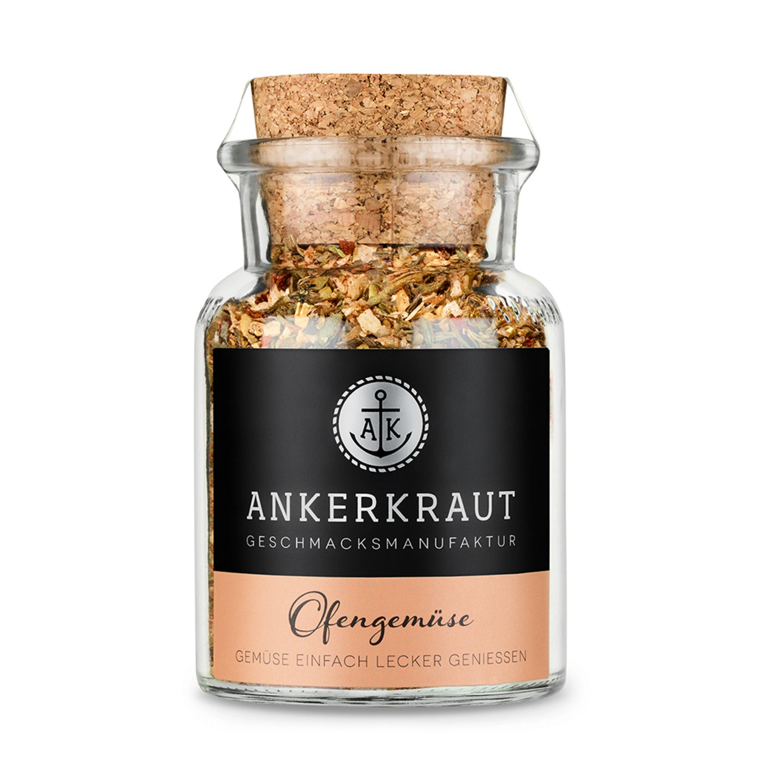 Gewürzkräutermischung, Ofengemüse Gewürz, 90g im Korkenglas