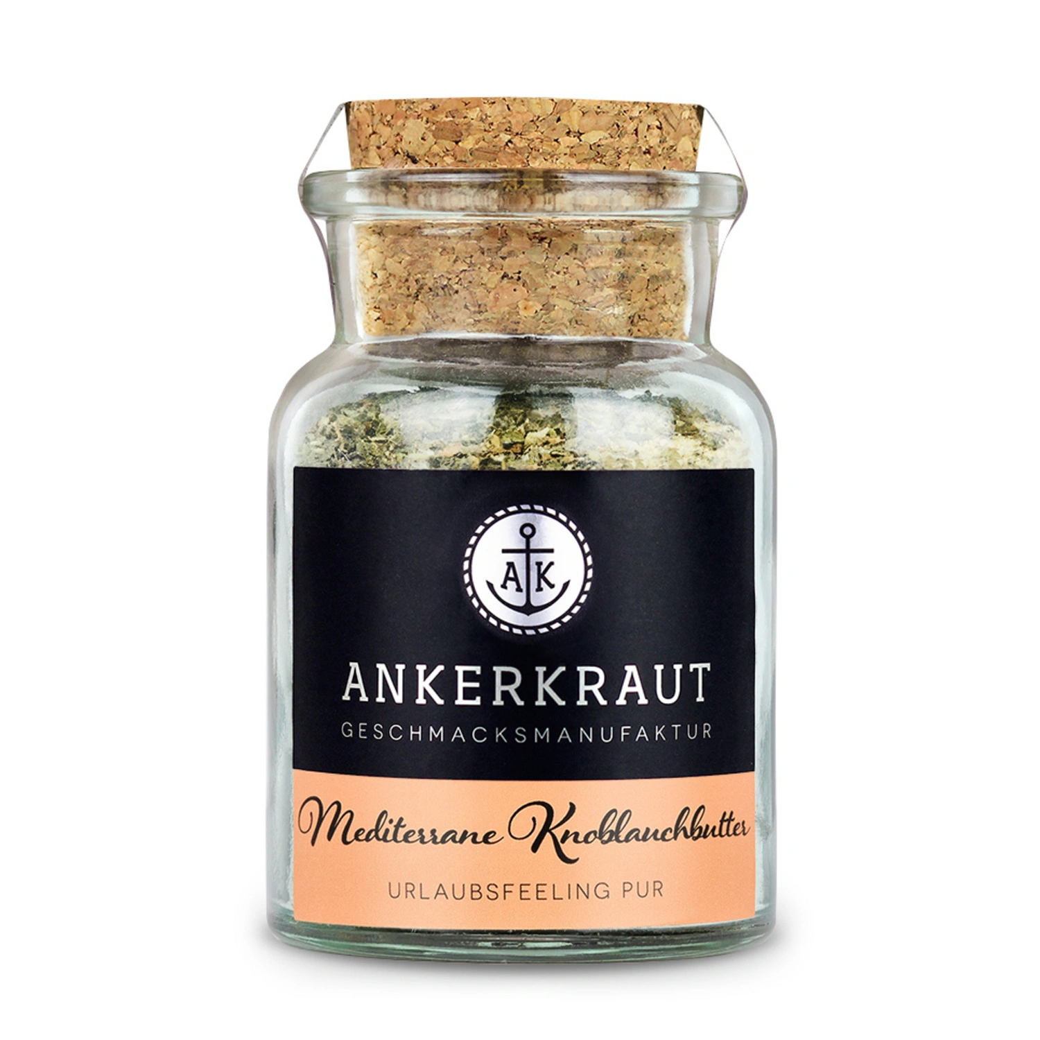 Gewürzkräutermischung, Mediterrane Knoblauchbutter 85g Korkenglas
