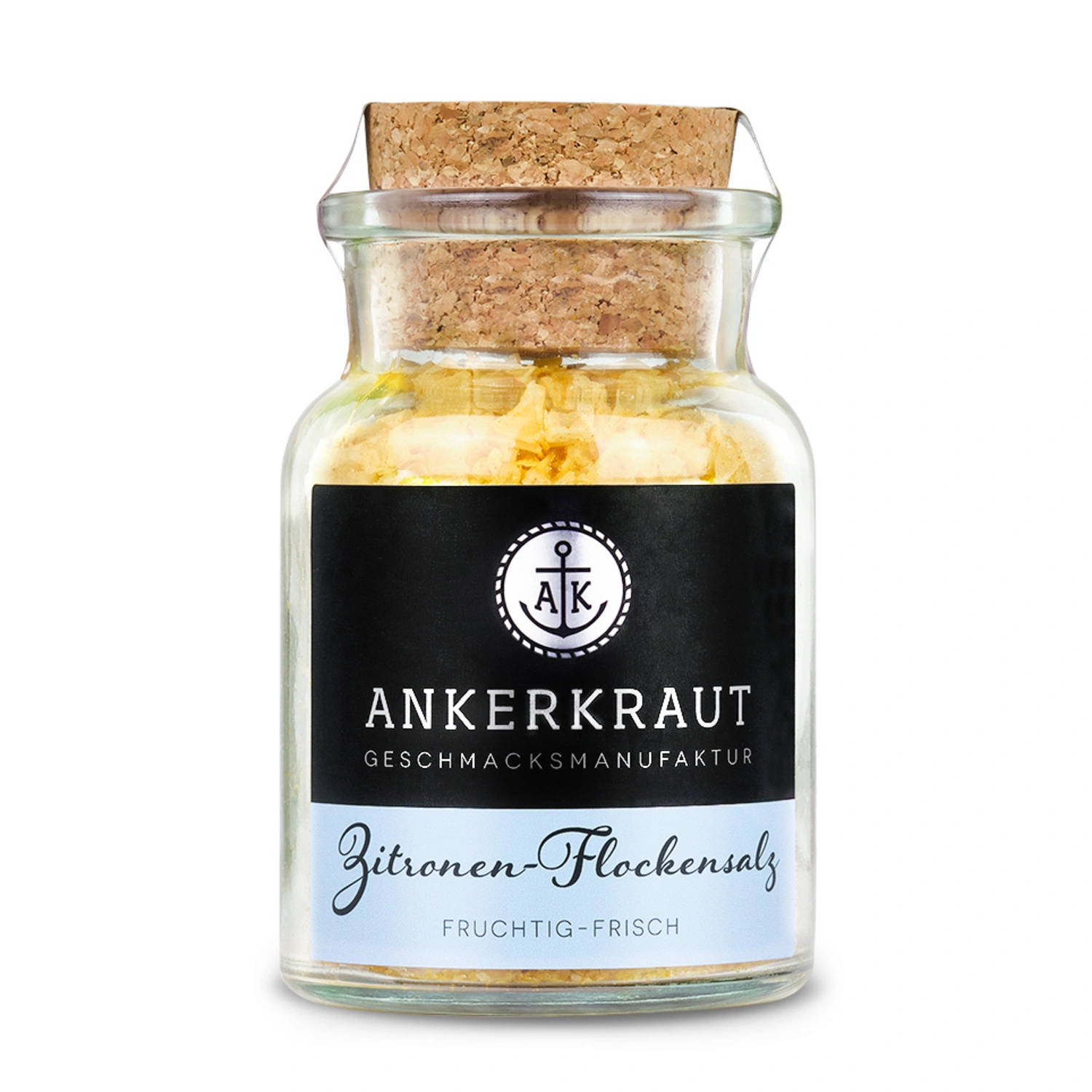 Gewürzkräutermischung, Zitronen-Flockensalz 100g im Korkenglas