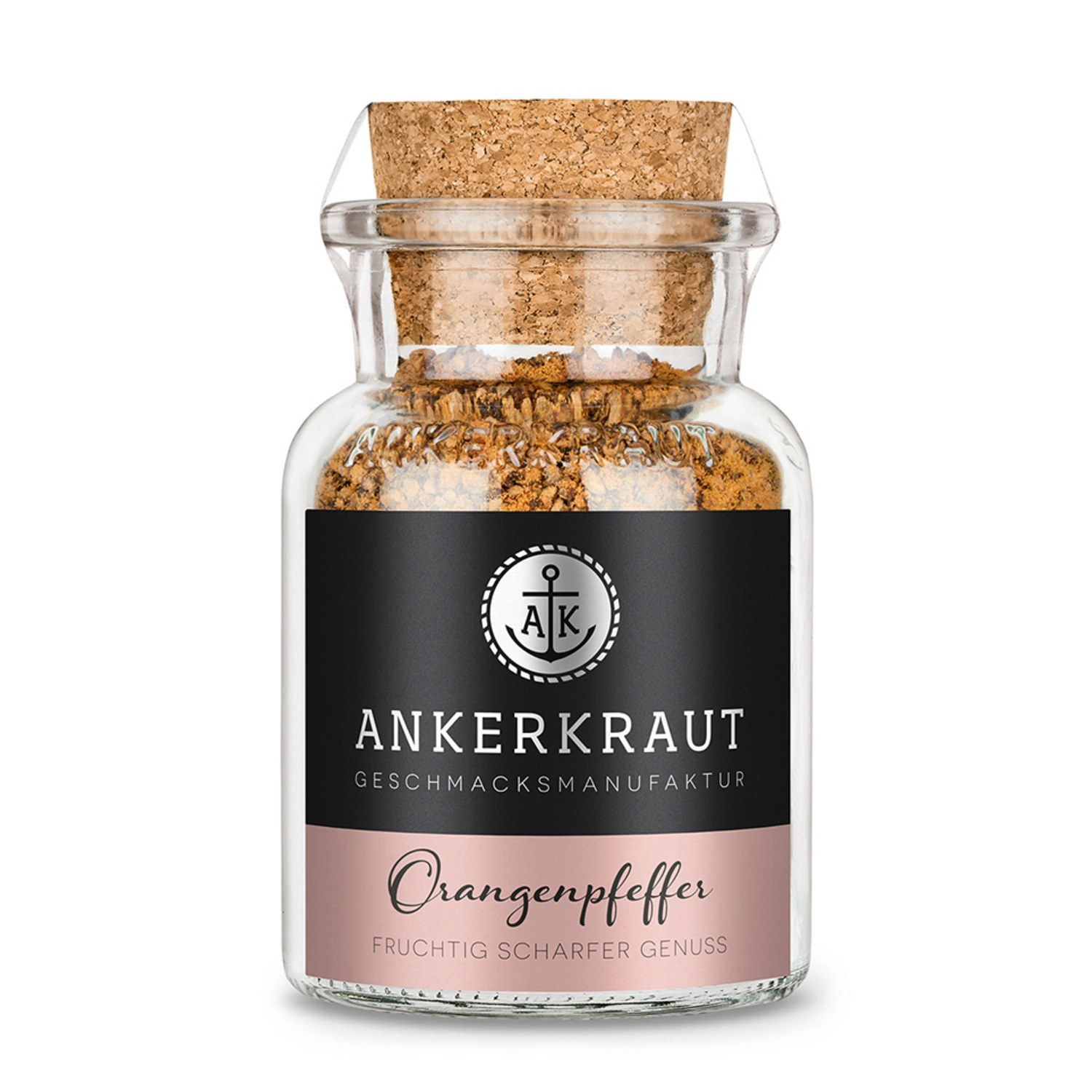 Gewürzkräutermischung, Orangenpfeffer, 75g im Korkenglas
