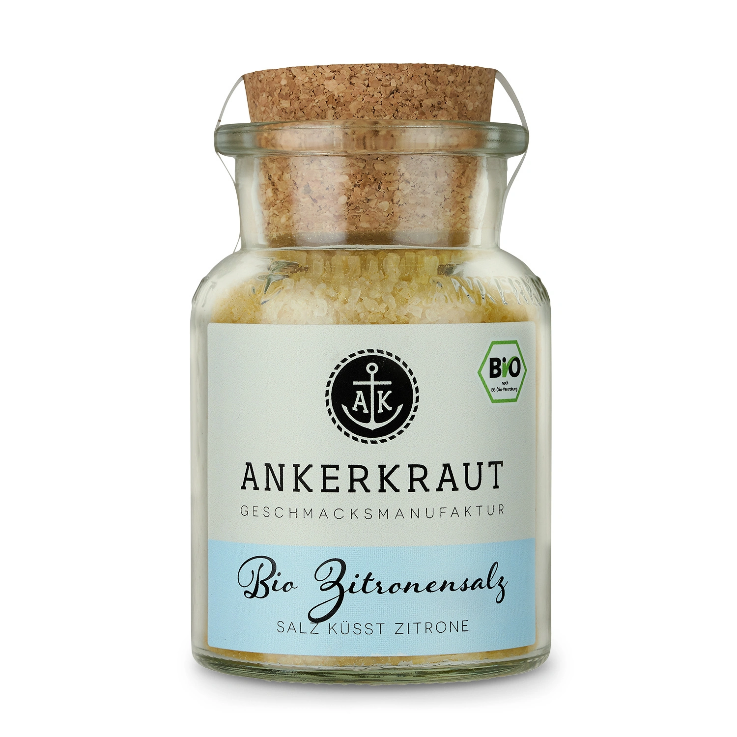 Gewürzkräutermischung, BIO Zitronensalz 160g Korkenglas