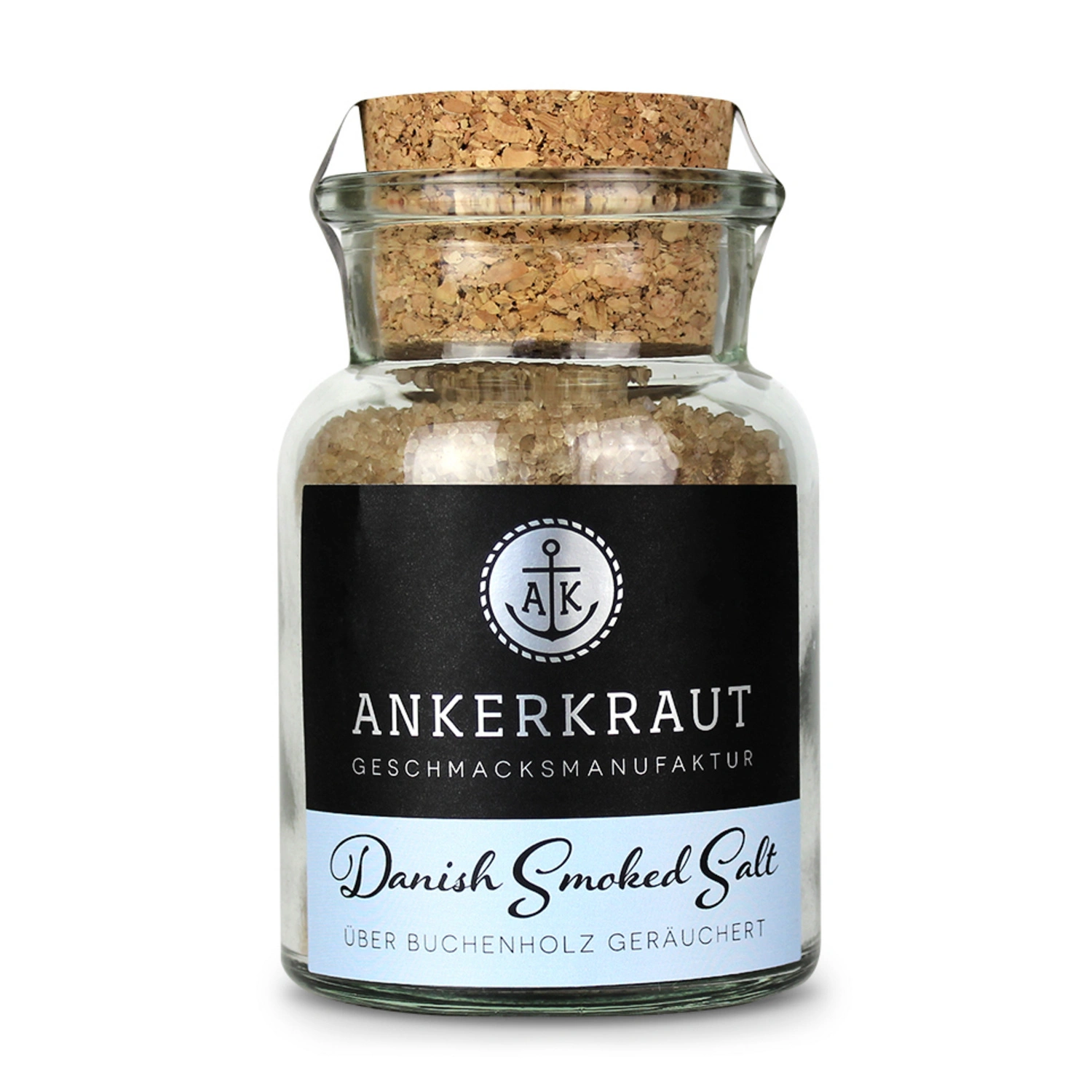 Gewürzkräutermischung, Danish Smoked Salt 160g Korkenglas