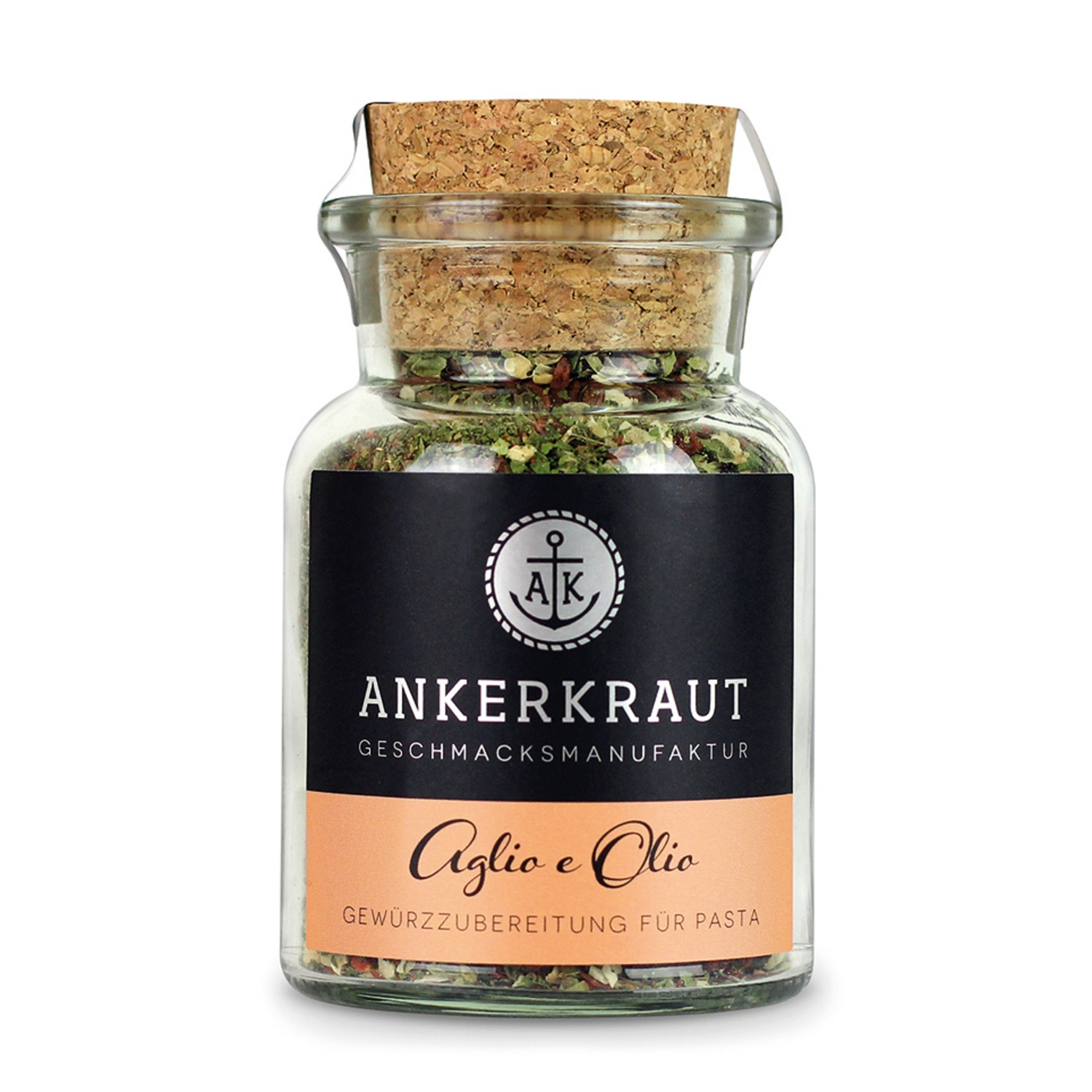Gewürzkräutermischung, Aglio e Olio 50g Korkenglas