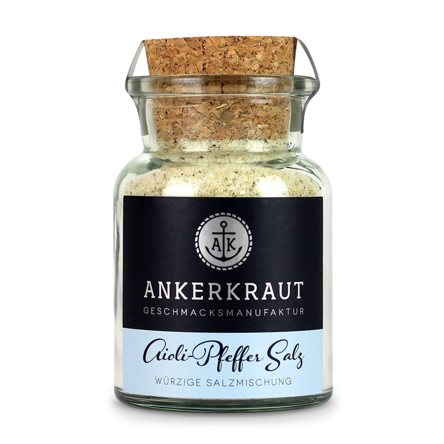Gewürzkräutermischung, Aioli-Pfeffer Salz 155g Korkenglas