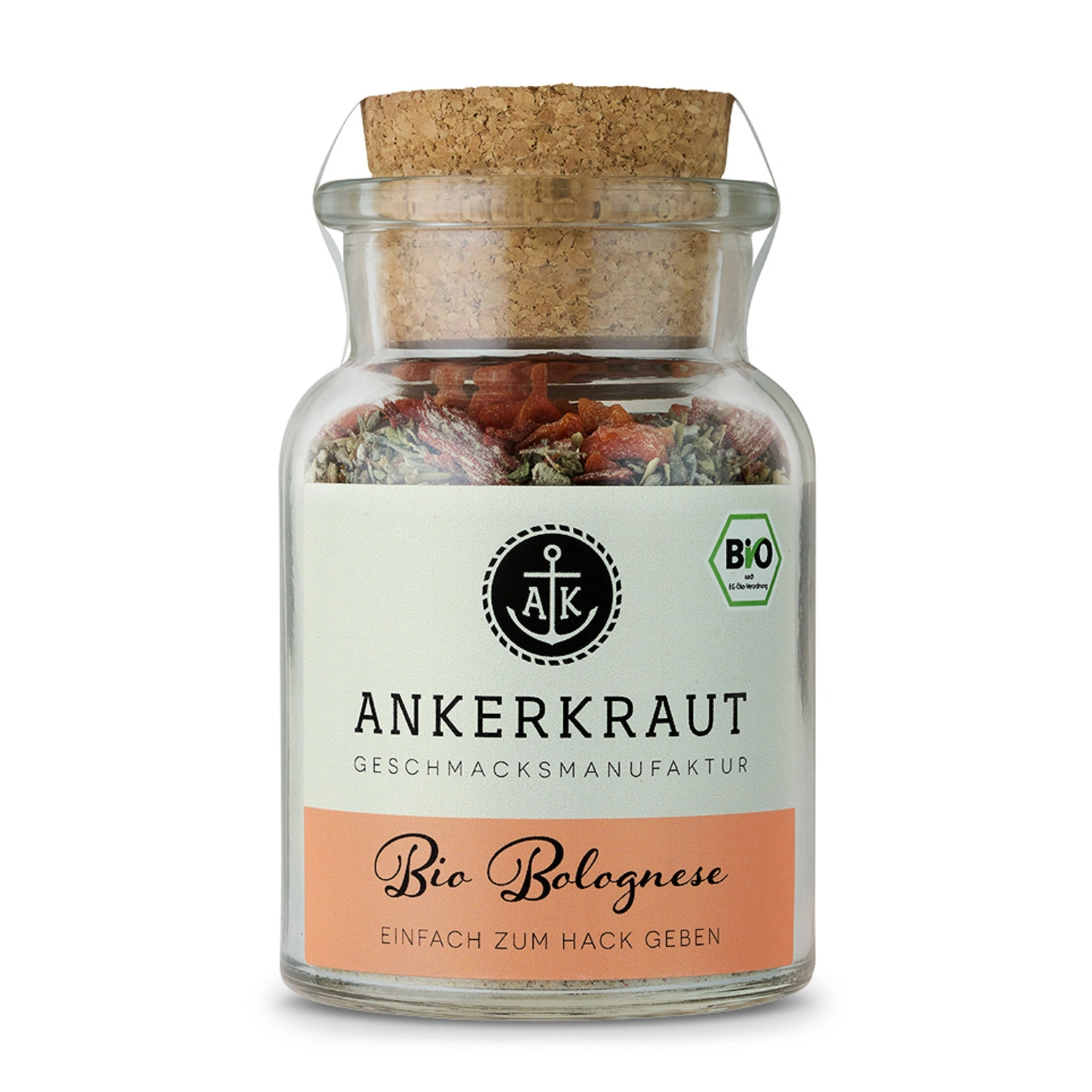 Gewürzkräutermischung, BIO Bolognese Gewürz 90g Korkenglas