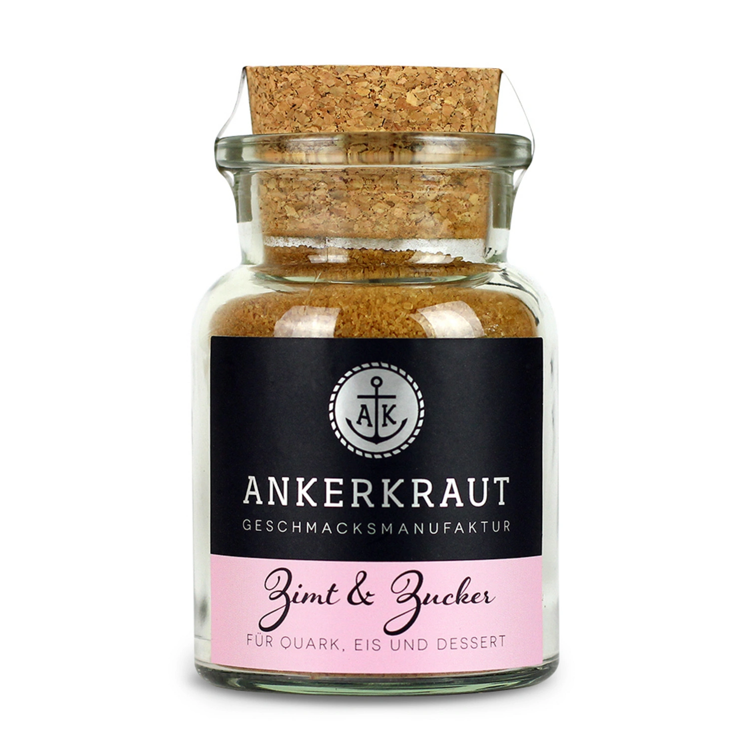 Gewürzkräutermischung, Zimt und Zucker 100g Korkenglas
