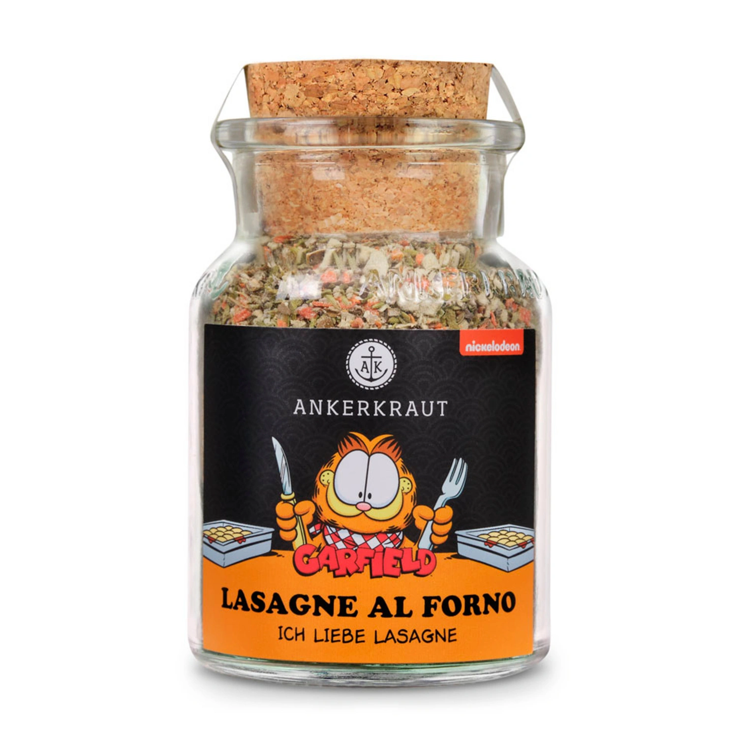 Gewürzkräutermischung, Lasagne al forno (im Garfield-Design) 115g im Korkenglas