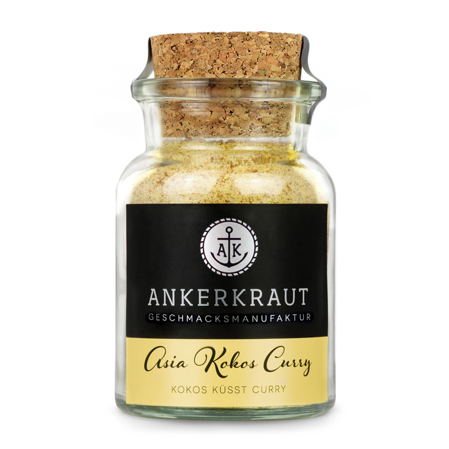 Gewürzkräutermischung, Asia Kokos Curry 85g Korkenglas