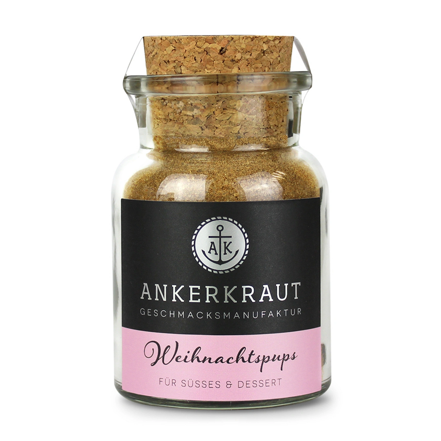 Gewürzkräutermischung, Weihnachtspups 120g Korkenglas