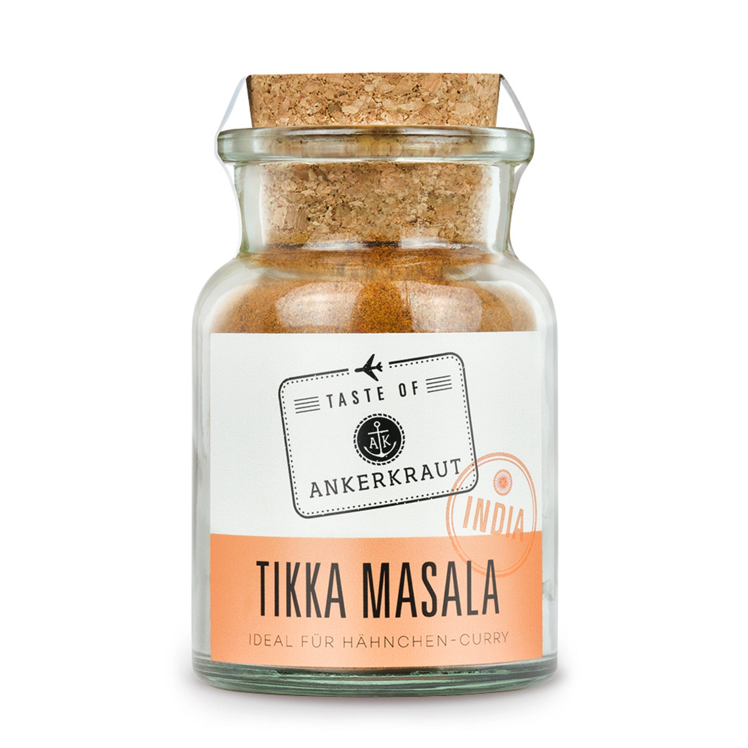 Gewürzkräutermischung, Tikka Masala Indien 70g Korkenglas
