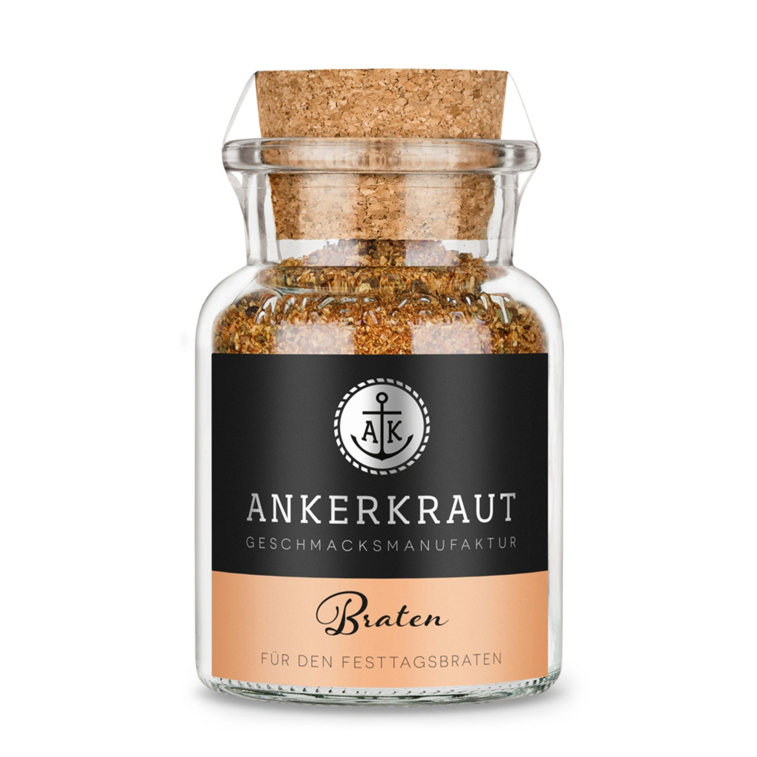 Gewürzkräutermischung, Bratengewürz 90g Korkenglas