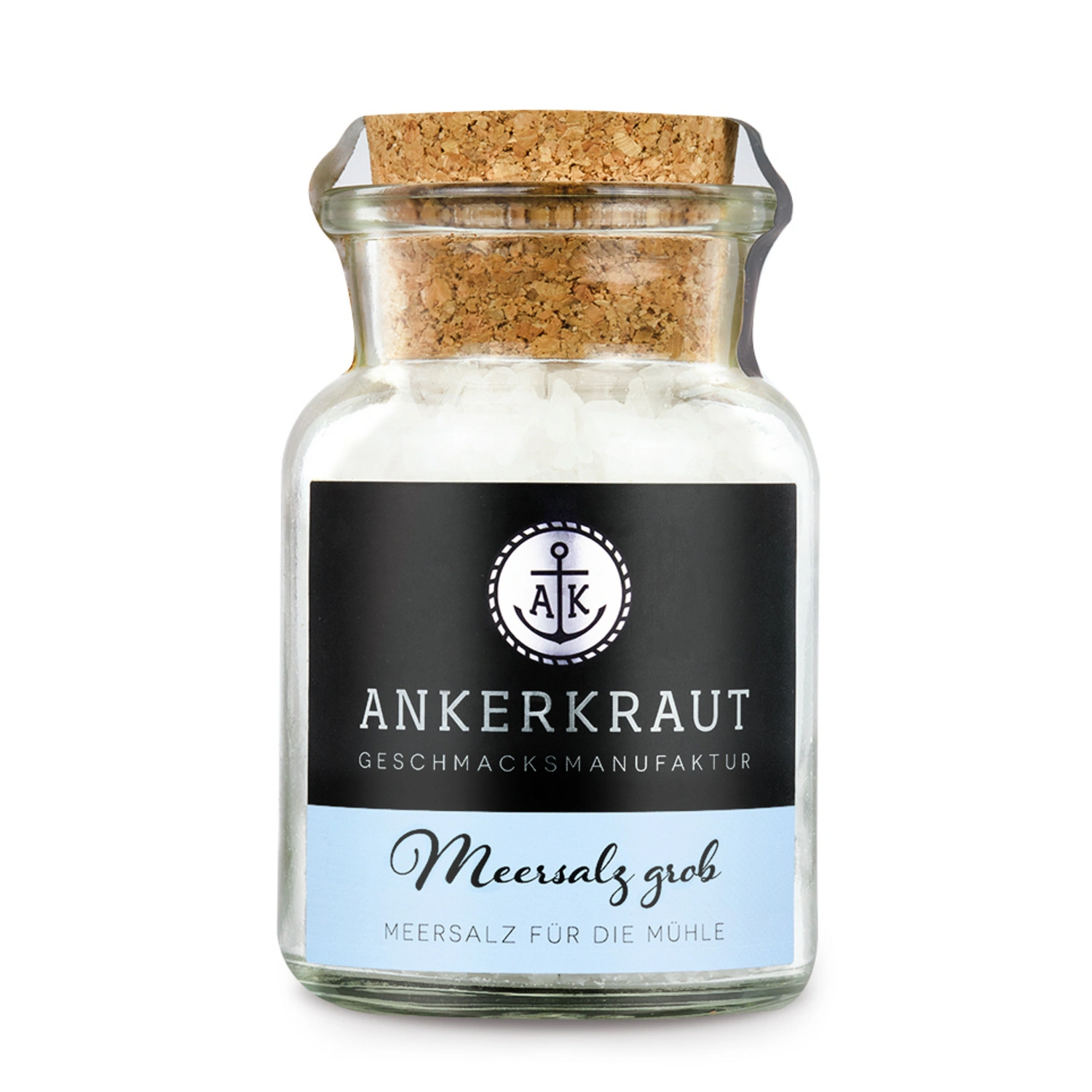 Gewürzkräutermischung, Meersalz 170g Korkenglas grob