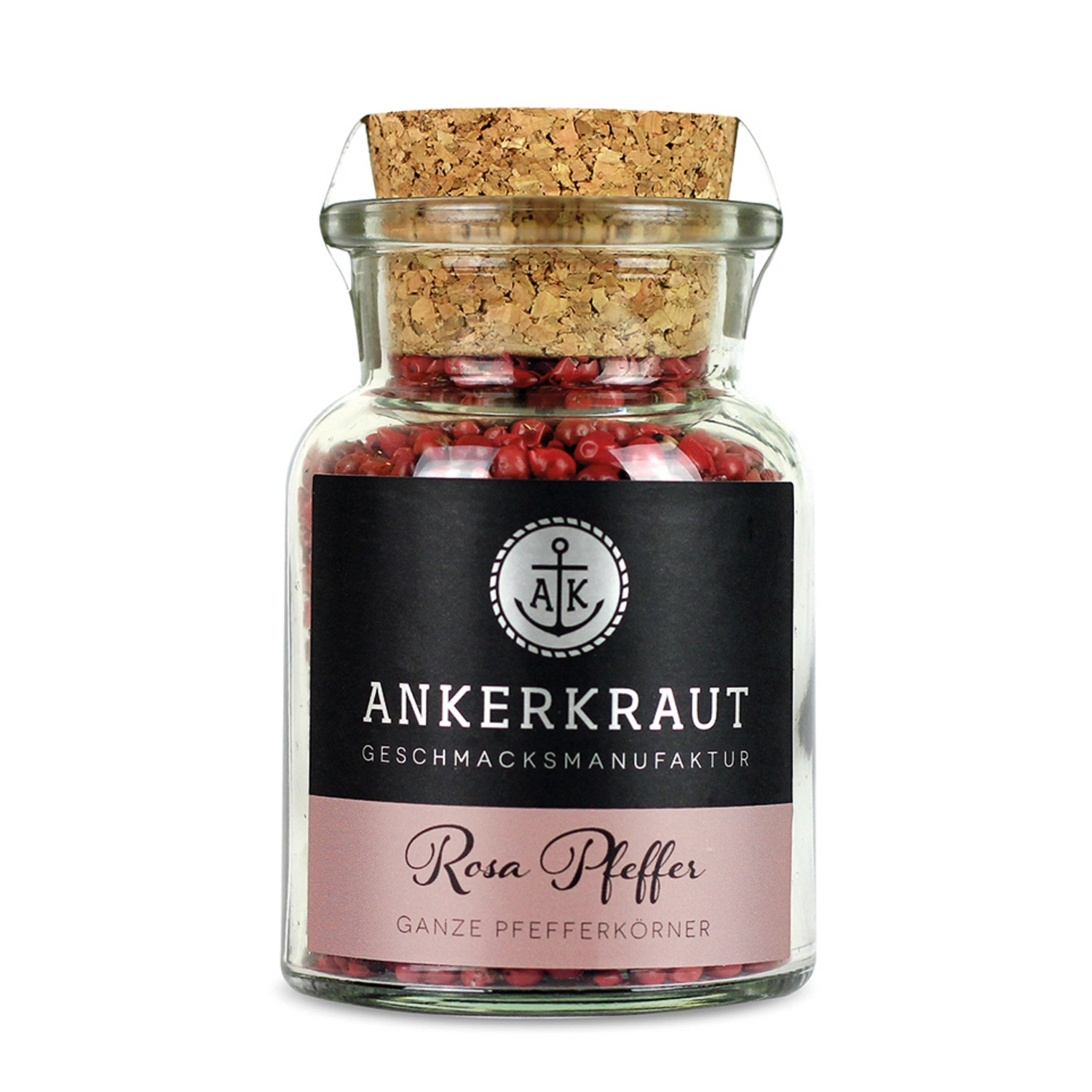 Gewürzkräutermischung, Rosa Pfeffer 45g Korkenglas ganz