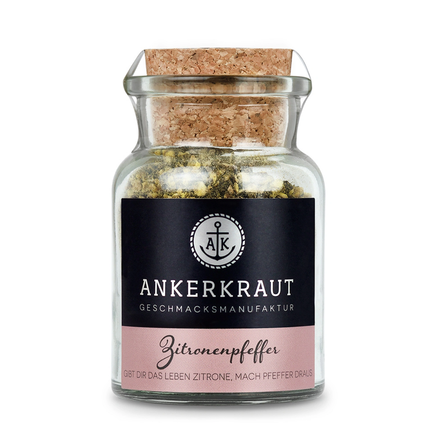 Gewürzkräutermischung, Zitronenpfeffer 85g Korkenglas