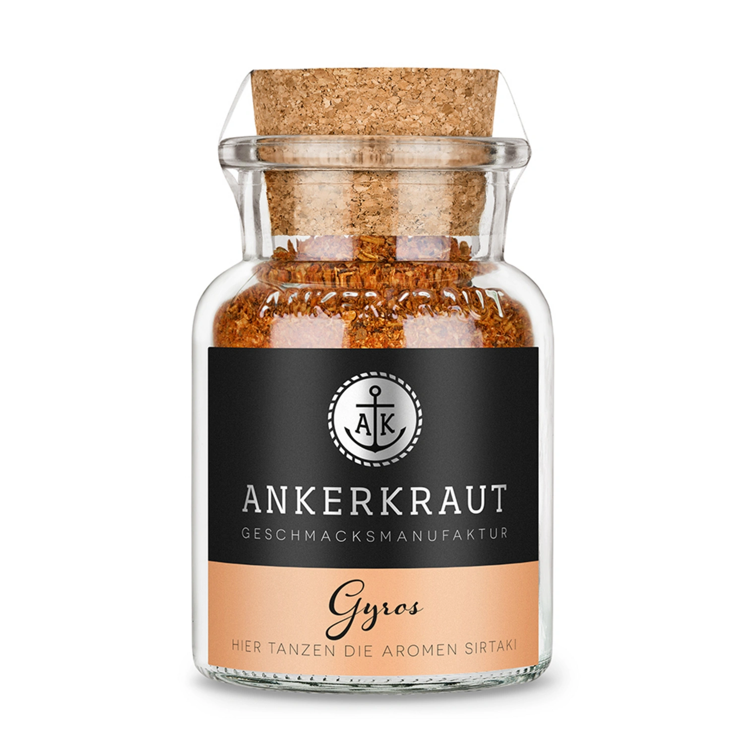 Gewürzkräutermischung, Gyros Gewürz 80g Korkenglas