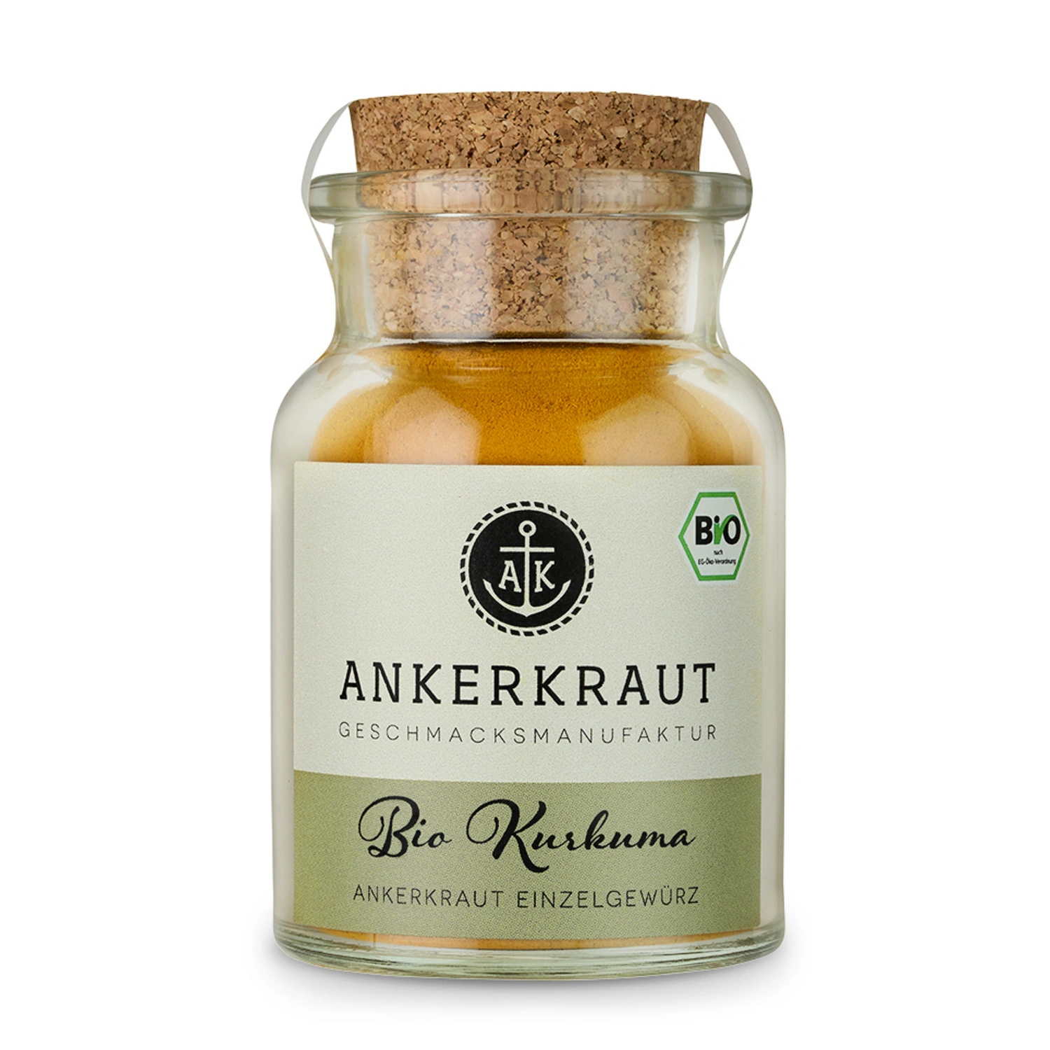 Gewürzkräutermischung, BIO Kurkuma 85g Korkenglas