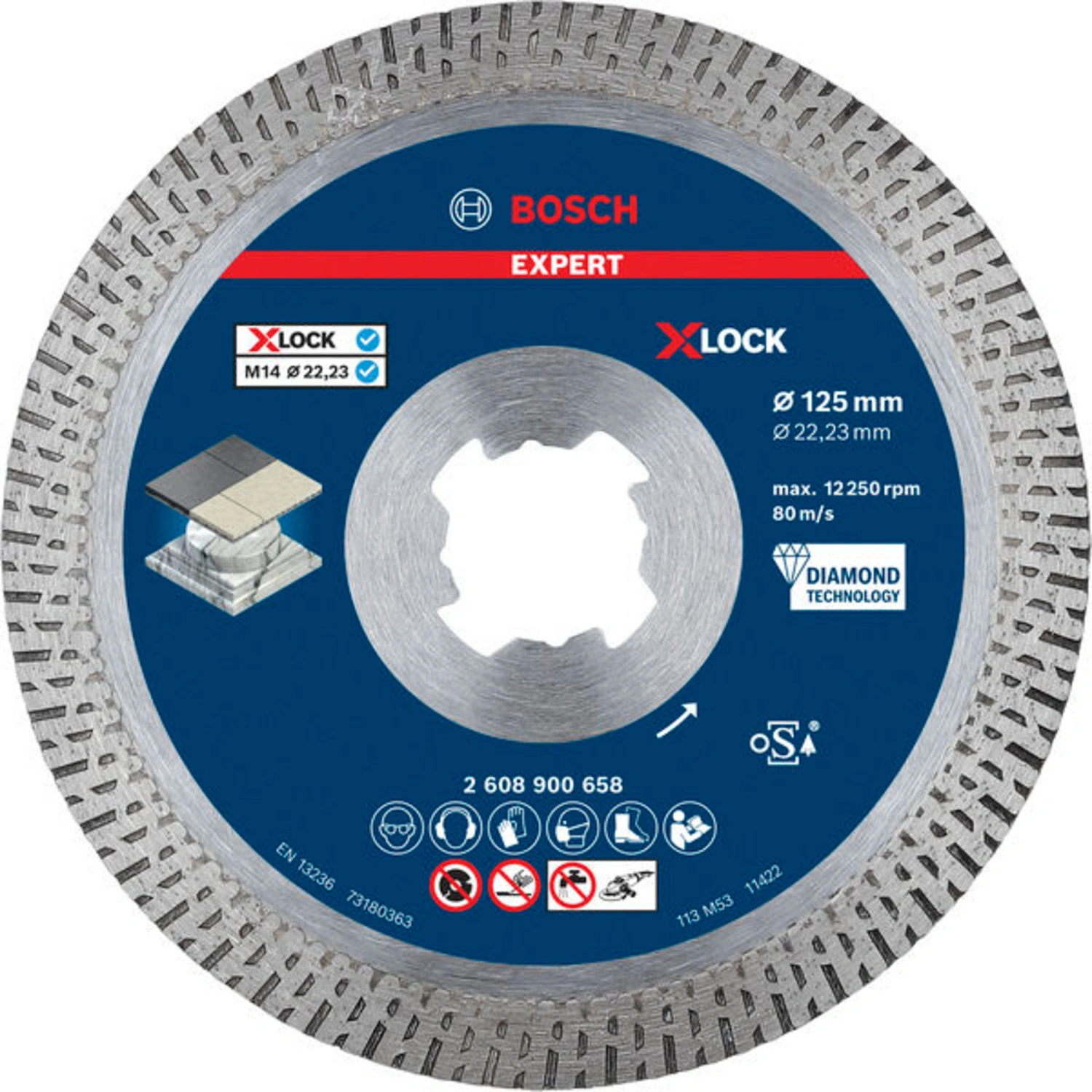 Diamantscheibe »EXPERT Hard «, X-LOCK, 125×22,23 mm