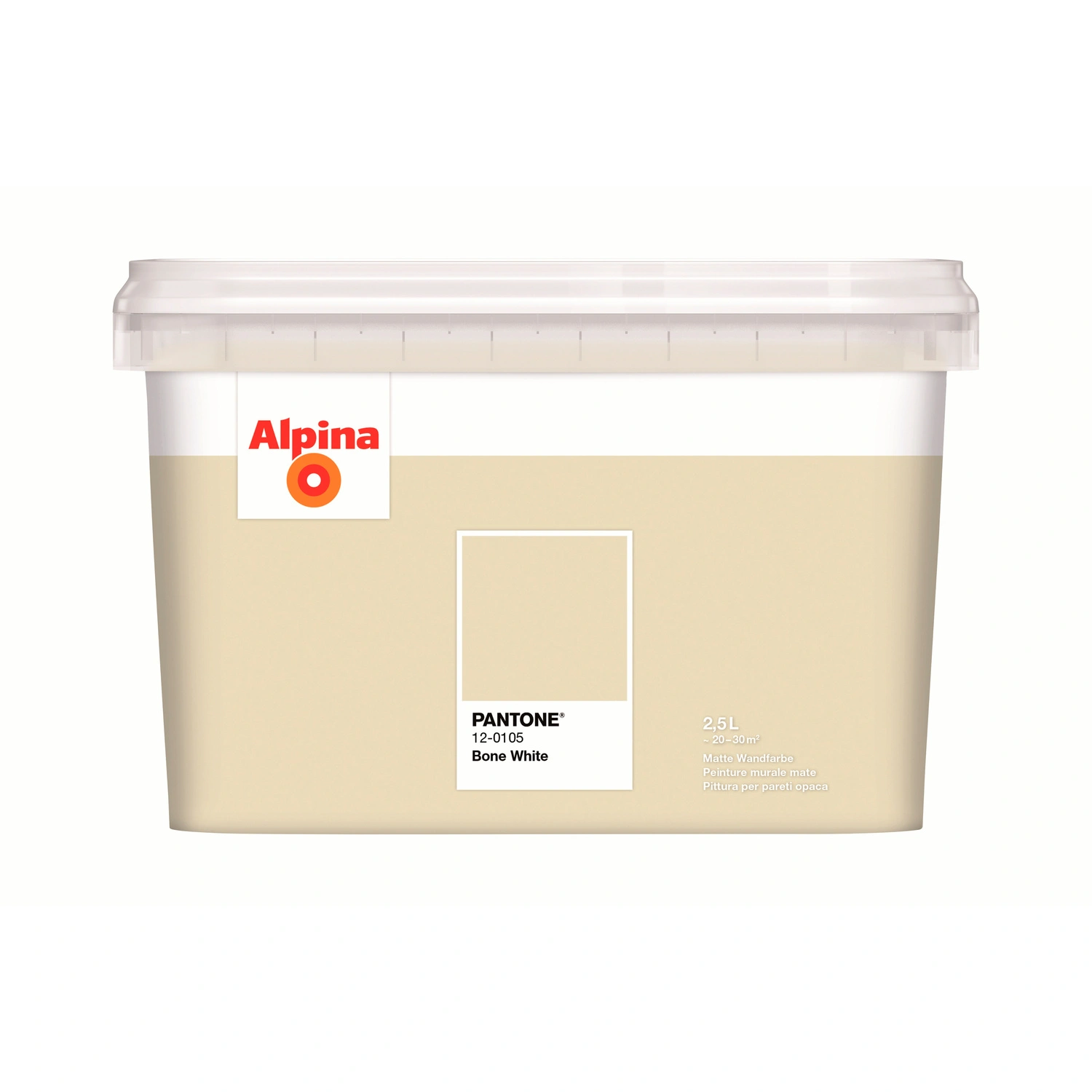 Wandfarbe »PANTONE«, Bone White, matt, 2,5 l