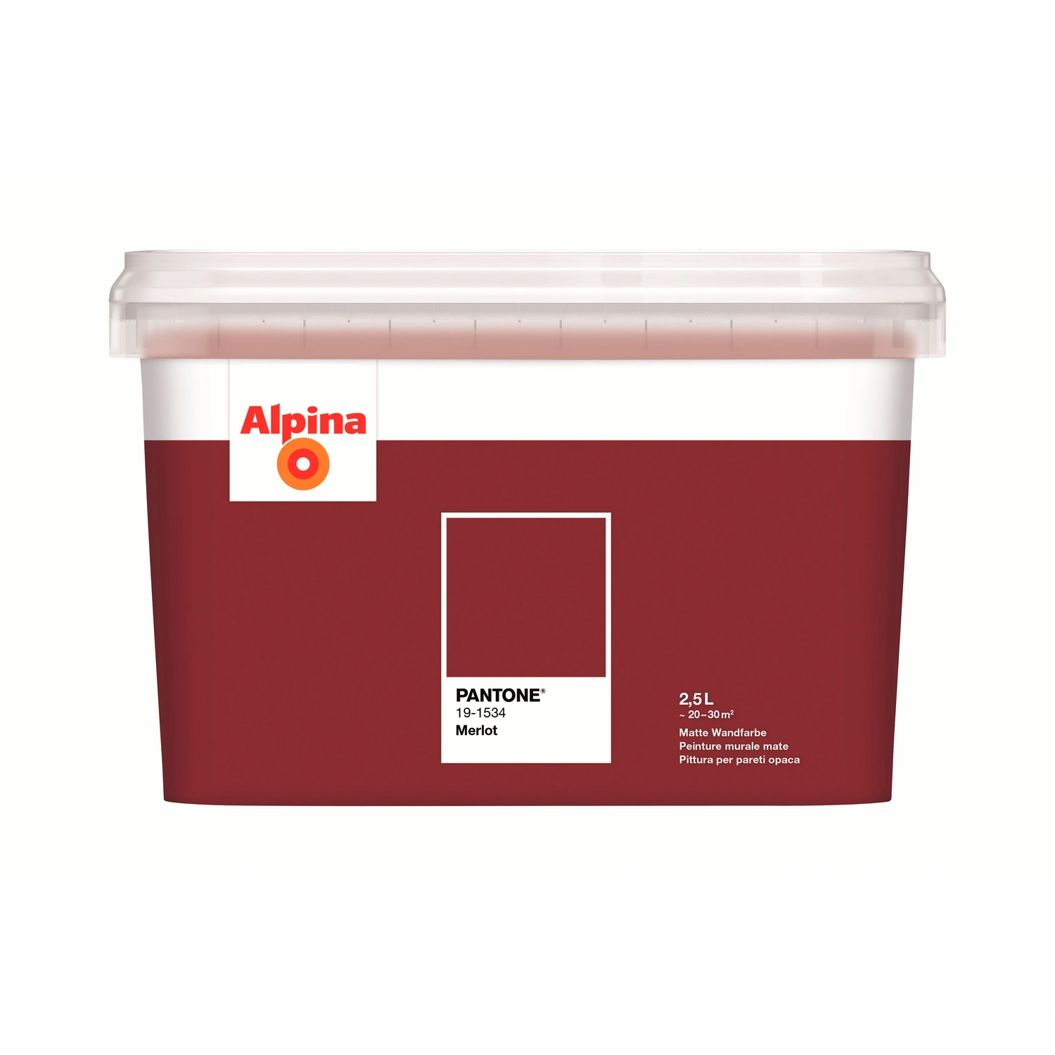 Wandfarbe »PANTONE«, Merlot, matt, 2,5 l