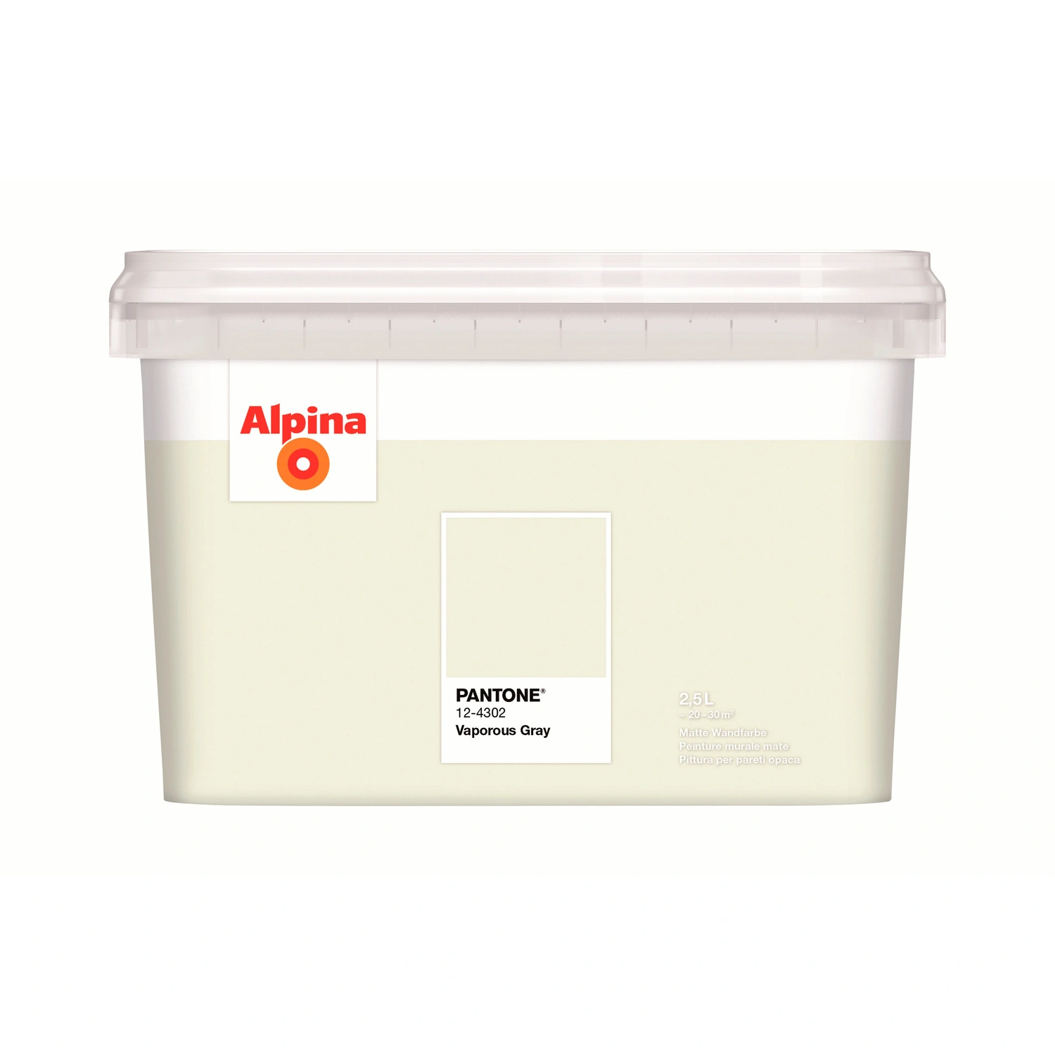 Wandfarbe »PANTONE«, Vaporous Gray, matt, 2,5 l