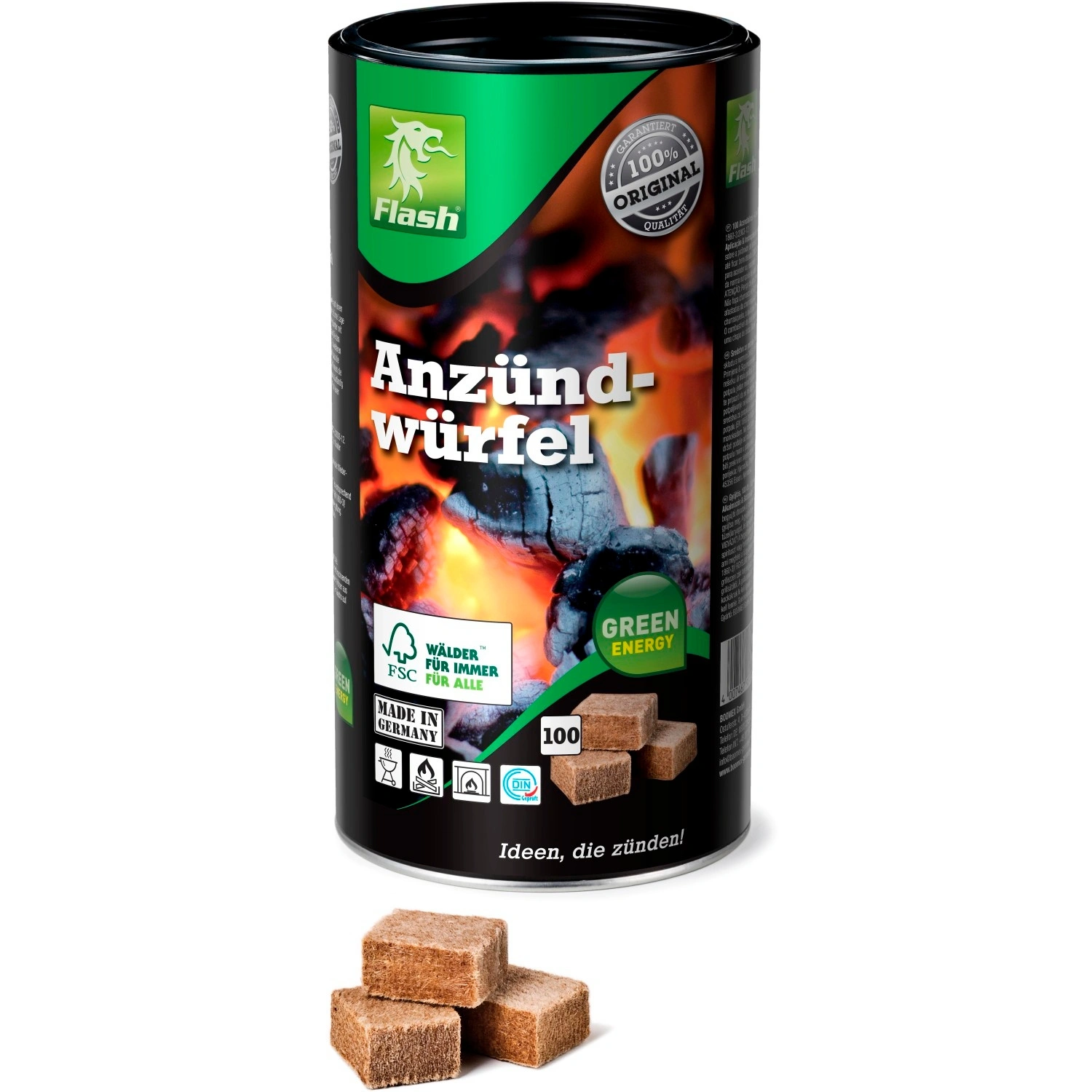 Anzünder, Ökoholzfaser, 100 Stück